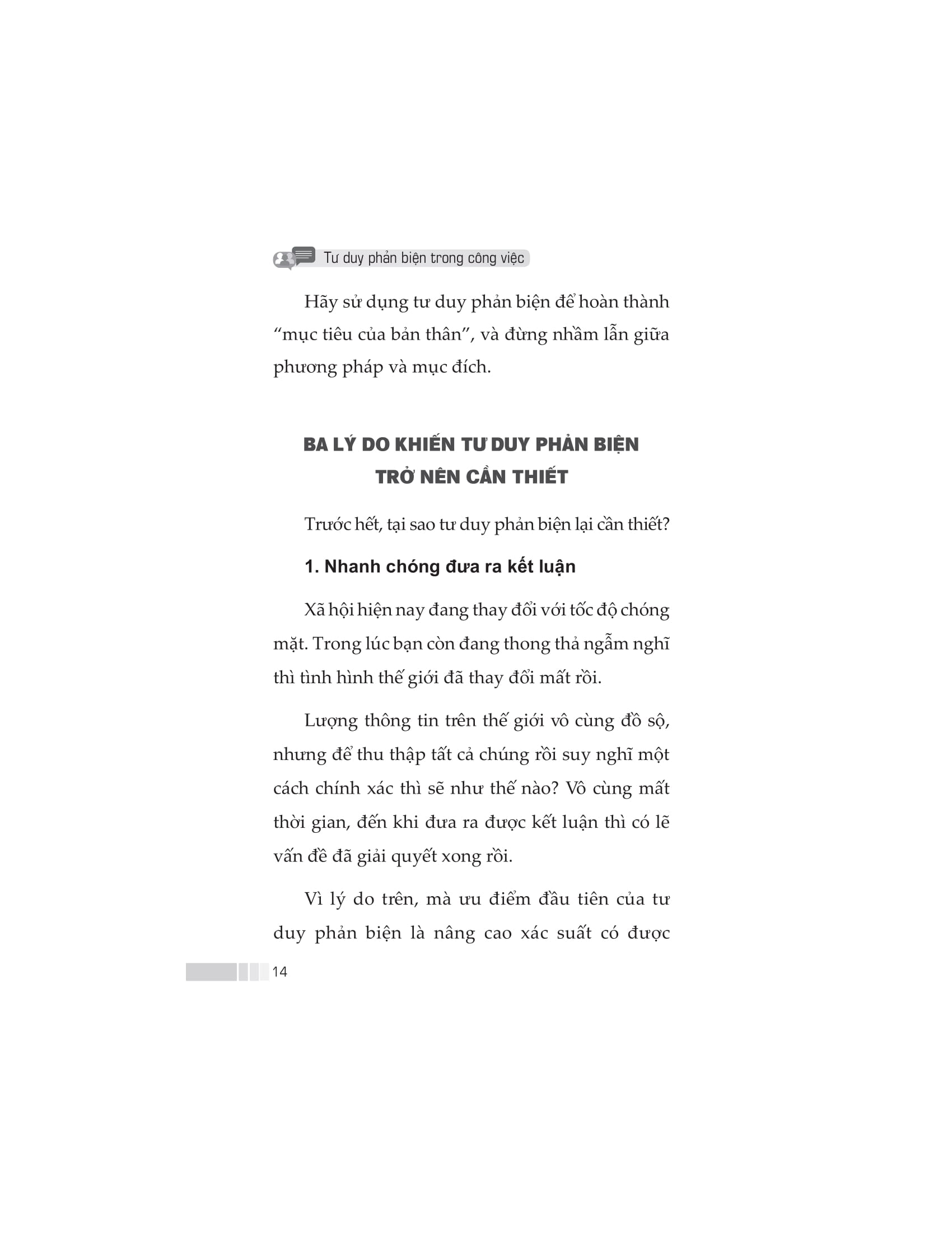 tư duy phản biện trong công việc