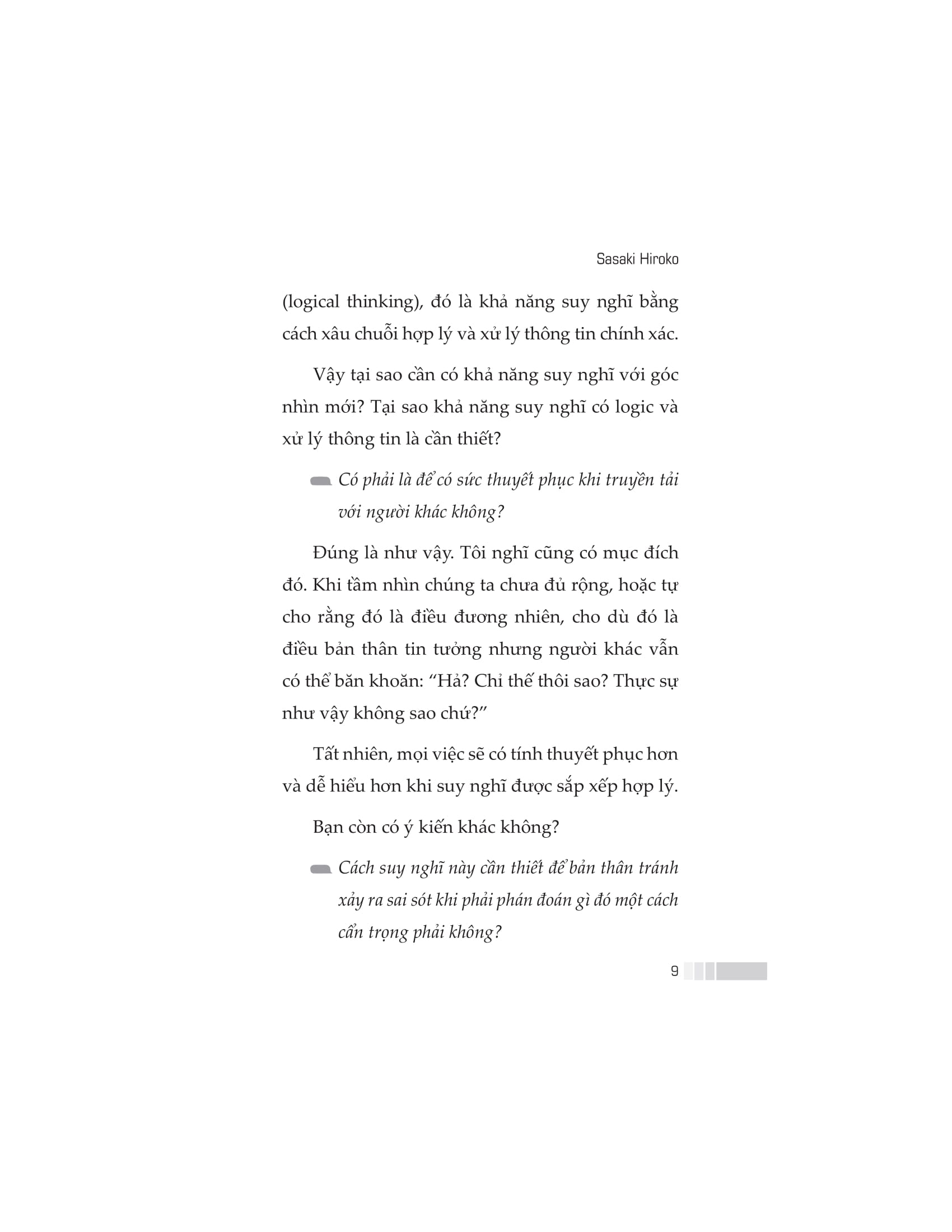 tư duy phản biện trong công việc