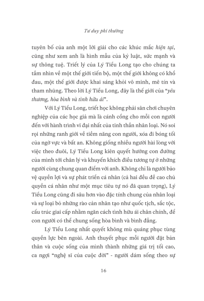 tư duy phi thường: minh triết cho đời sống thường nhật