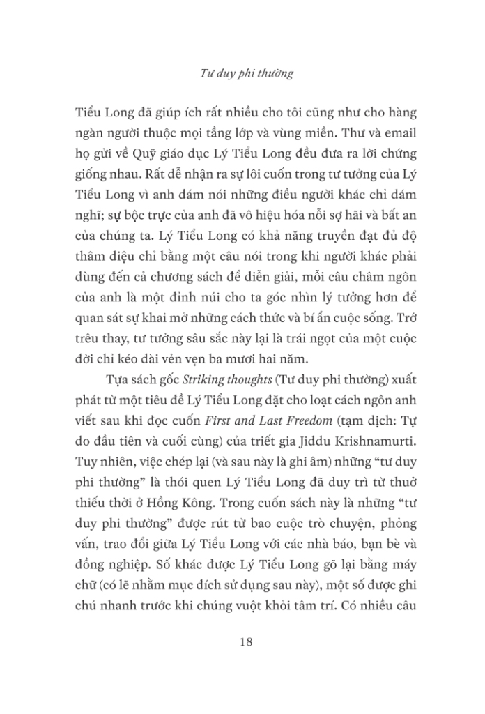 tư duy phi thường: minh triết cho đời sống thường nhật