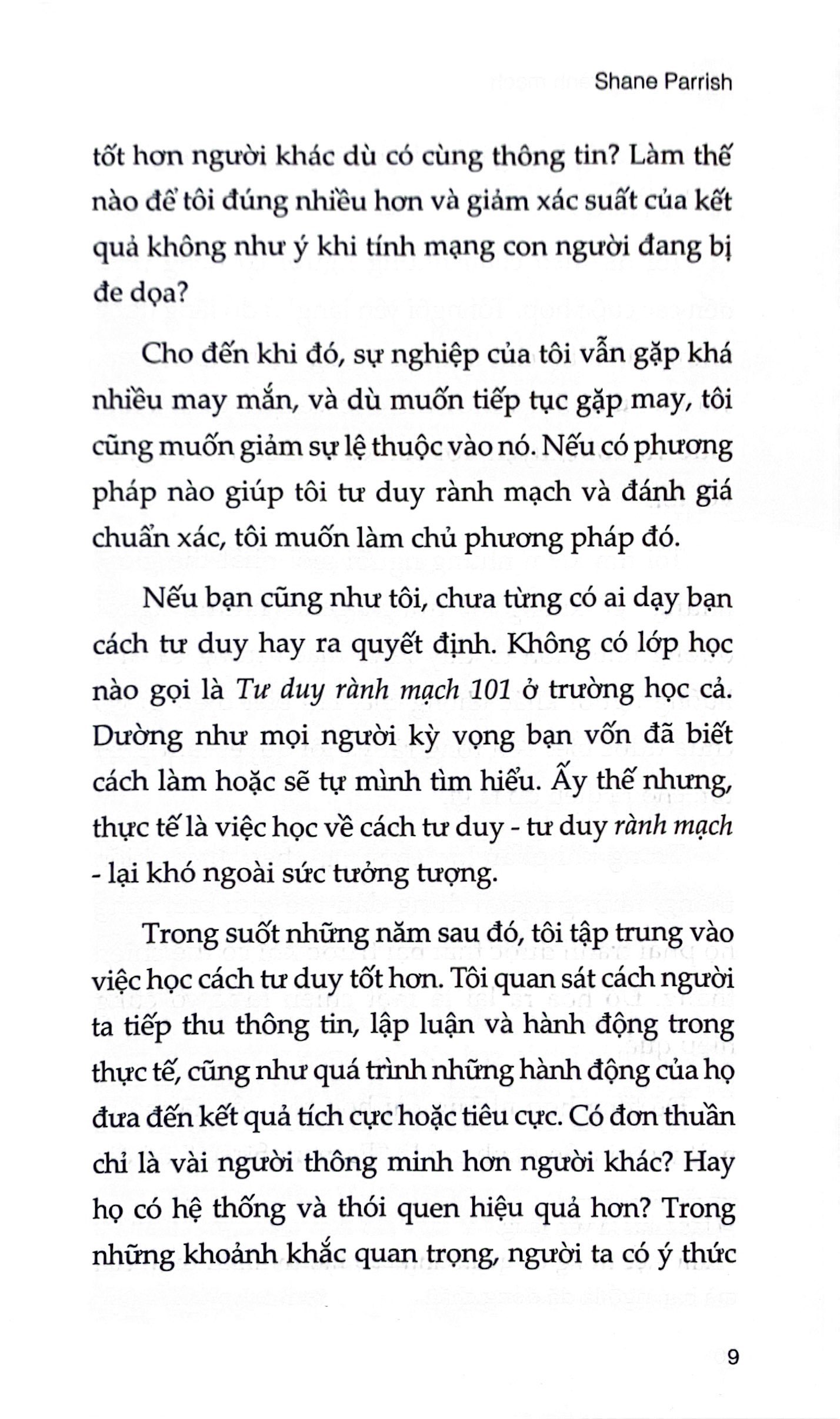 tư duy rành mạch