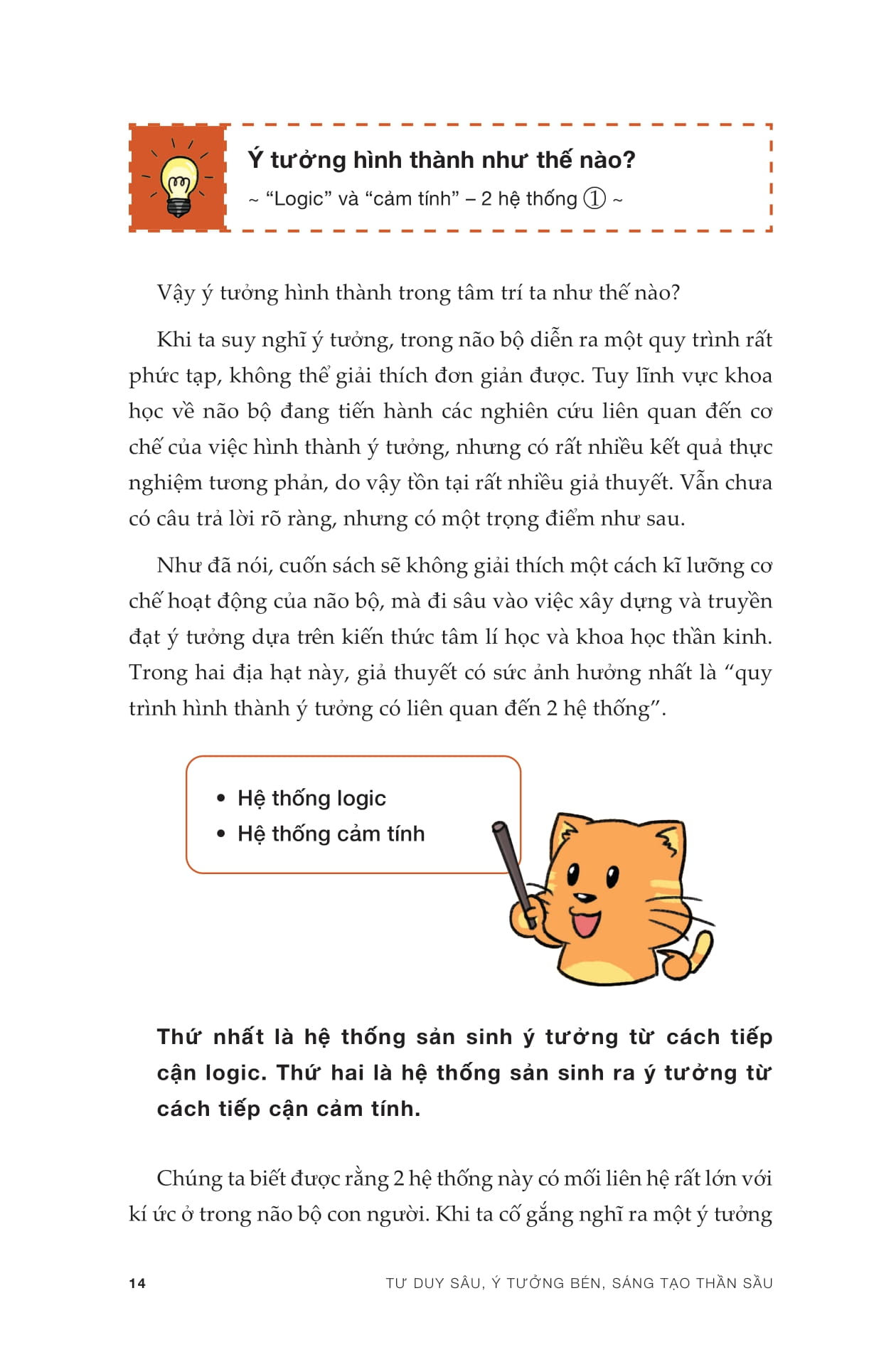 tư duy sâu, ý tưởng bén, sáng tạo thần sầu