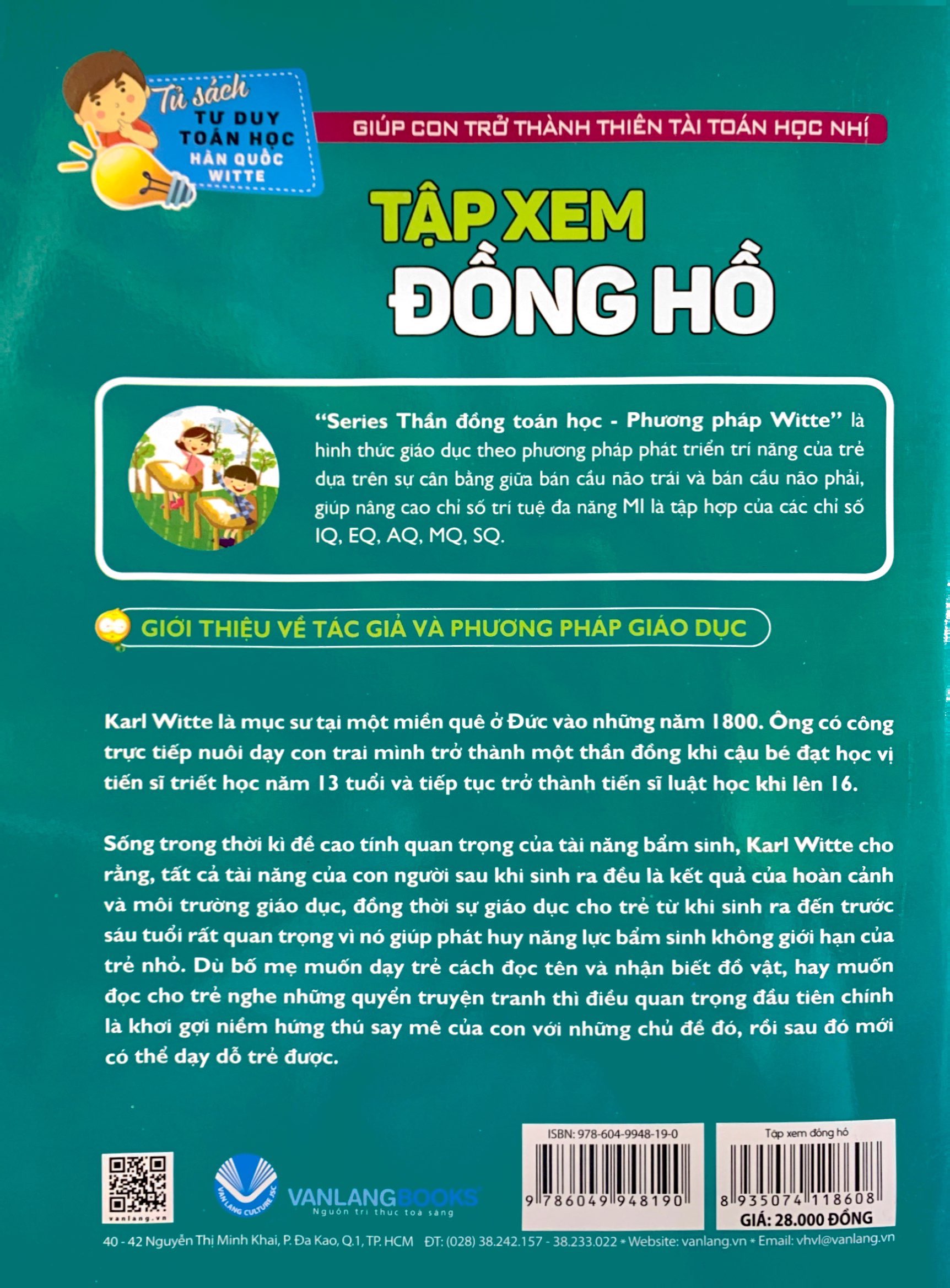 tư duy toán học hàn quốc - tập xem đồng hồ