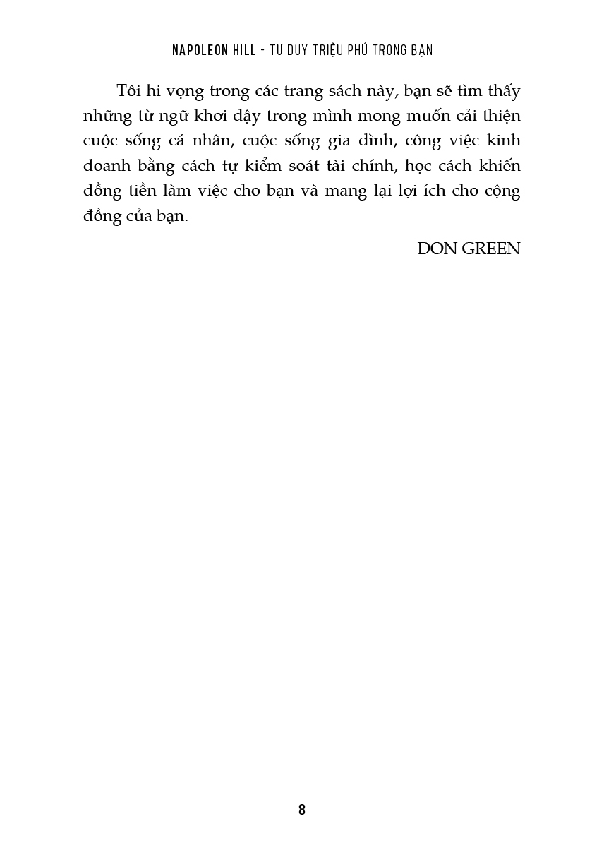 tư duy triệu phú - ý thức về tiền và biến khát vọng thành sự giàu sang