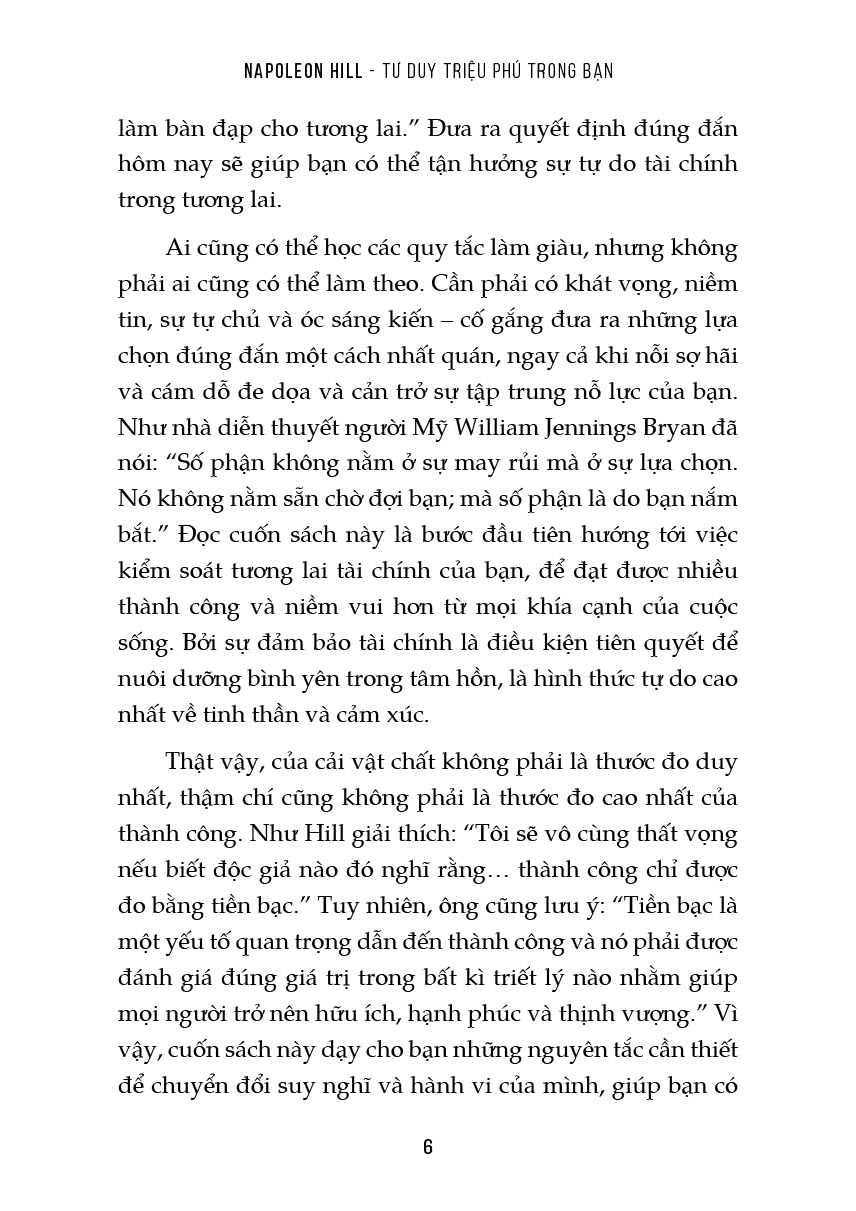 tư duy triệu phú - ý thức về tiền và biến khát vọng thành sự giàu sang