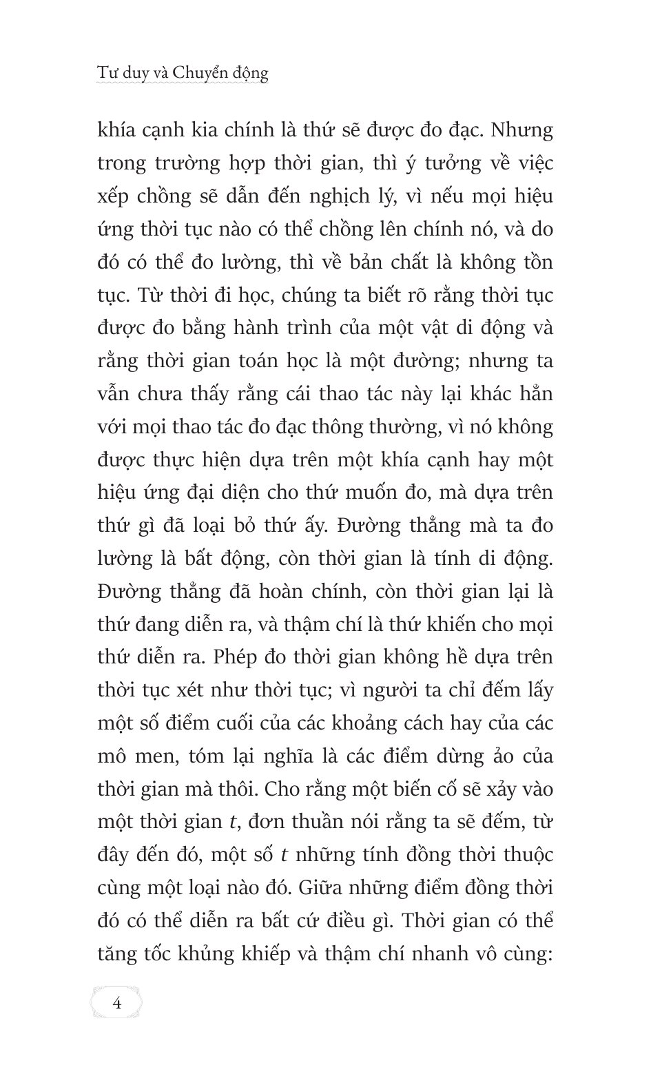 Tư Duy Và Chuyển Động - La Pensée Et Le Mouvant - Bìa Cứng