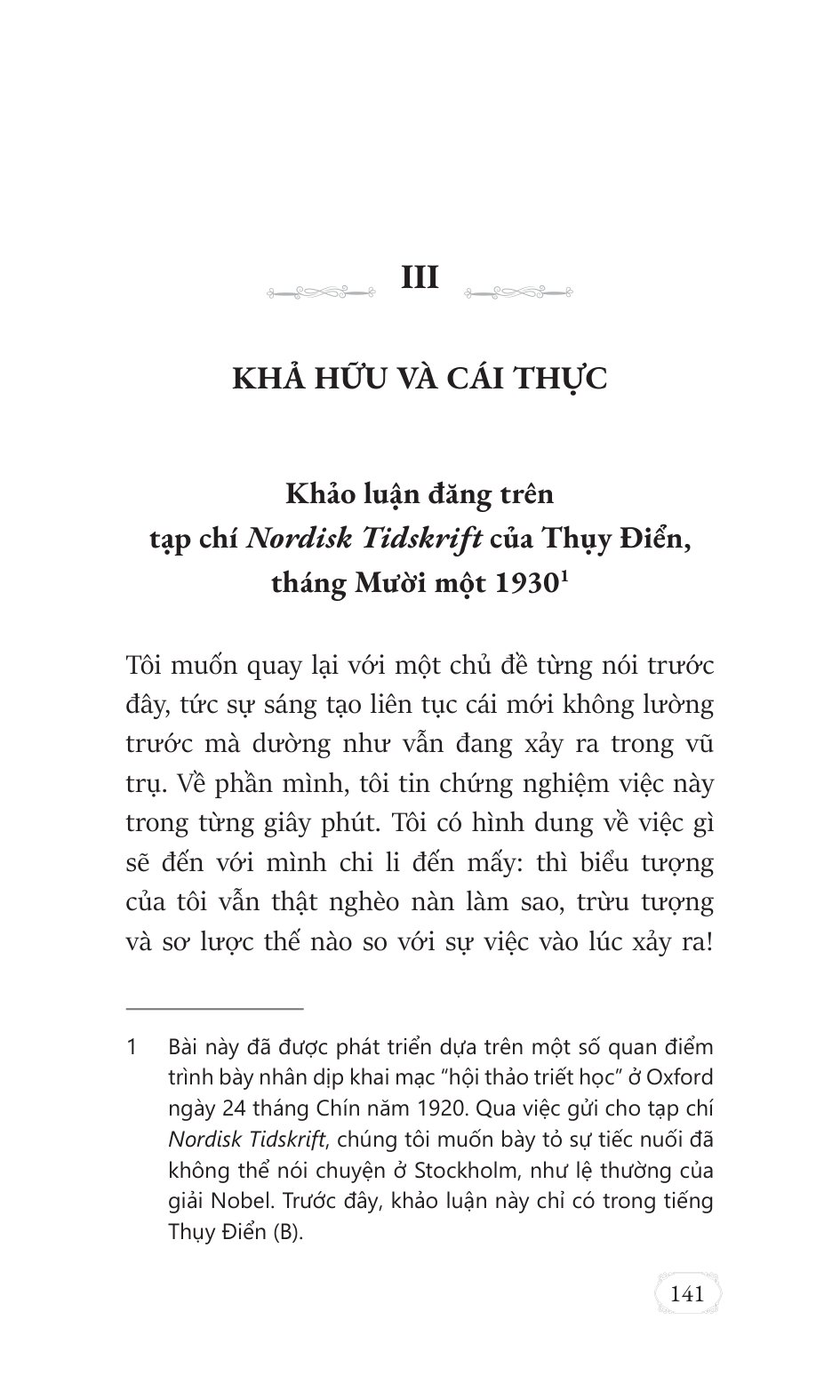 Tư Duy Và Chuyển Động - La Pensée Et Le Mouvant - Bìa Cứng