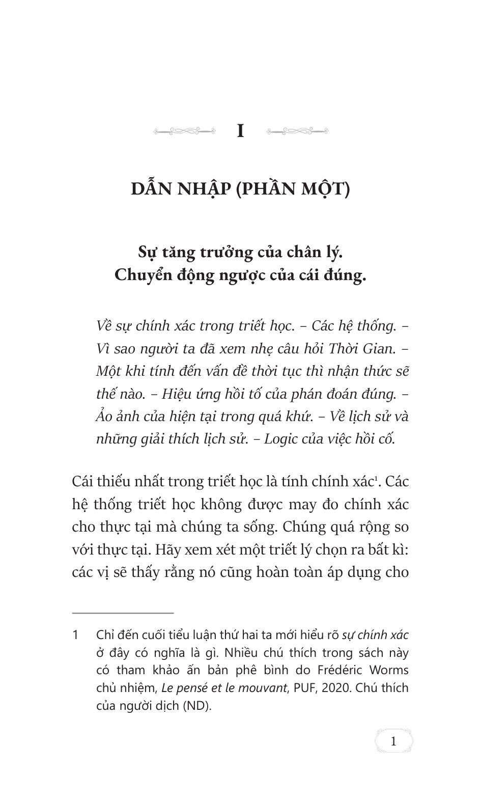 Tư Duy Và Chuyển Động - La Pensée Et Le Mouvant - Bìa Cứng