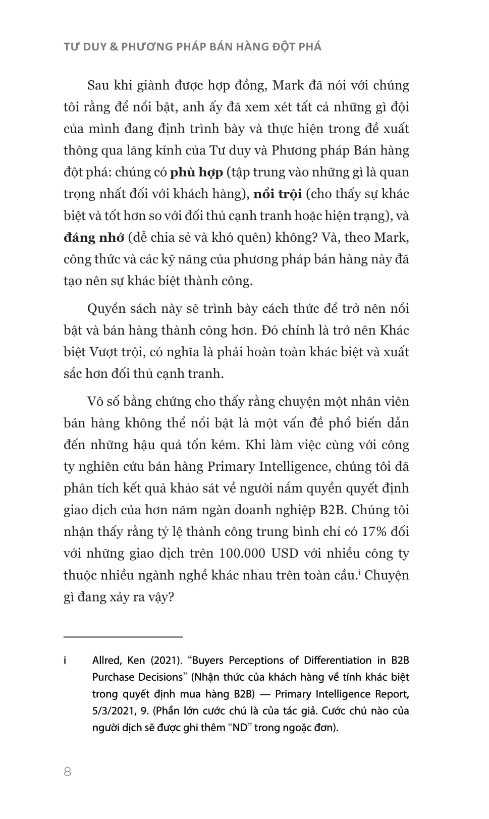 Tư Duy Và Phương Pháp Bán Hàng Đột Phá - Strikingly Different Selling