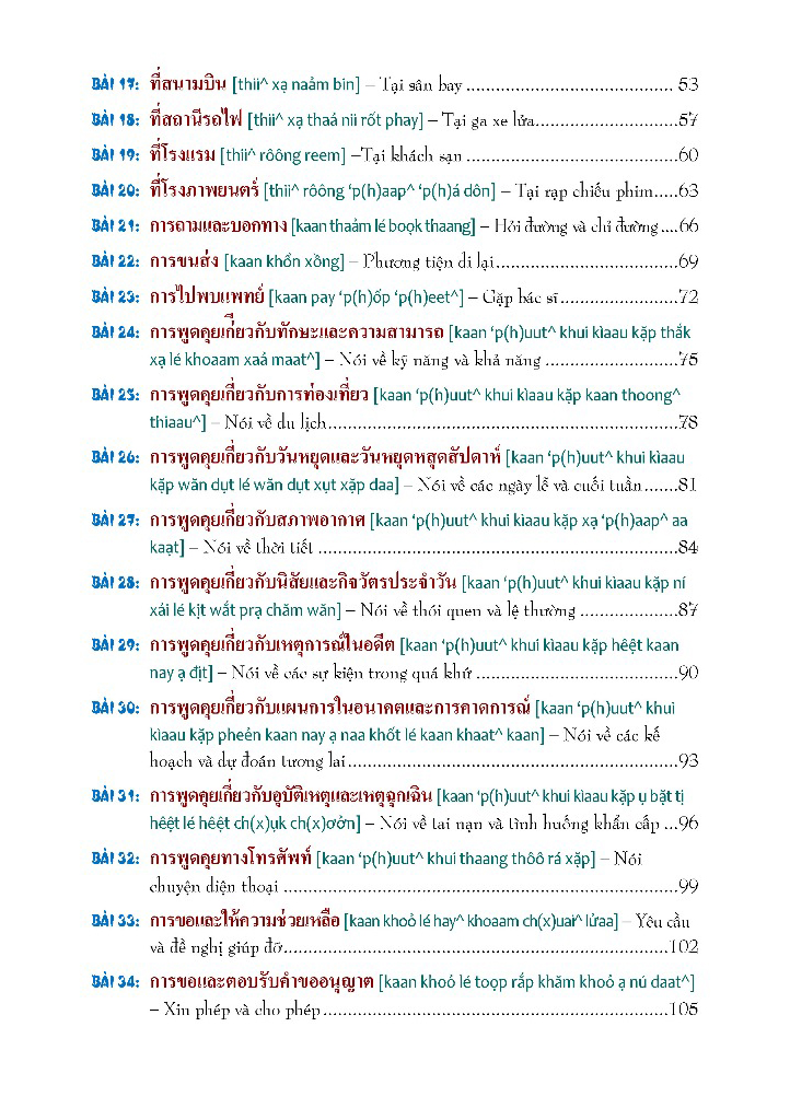 tự học 3000 câu giao tiếp tiếng thái