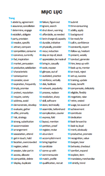 tự học 600 từ vựng toeic