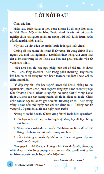 tự học 600 từ vựng toeic