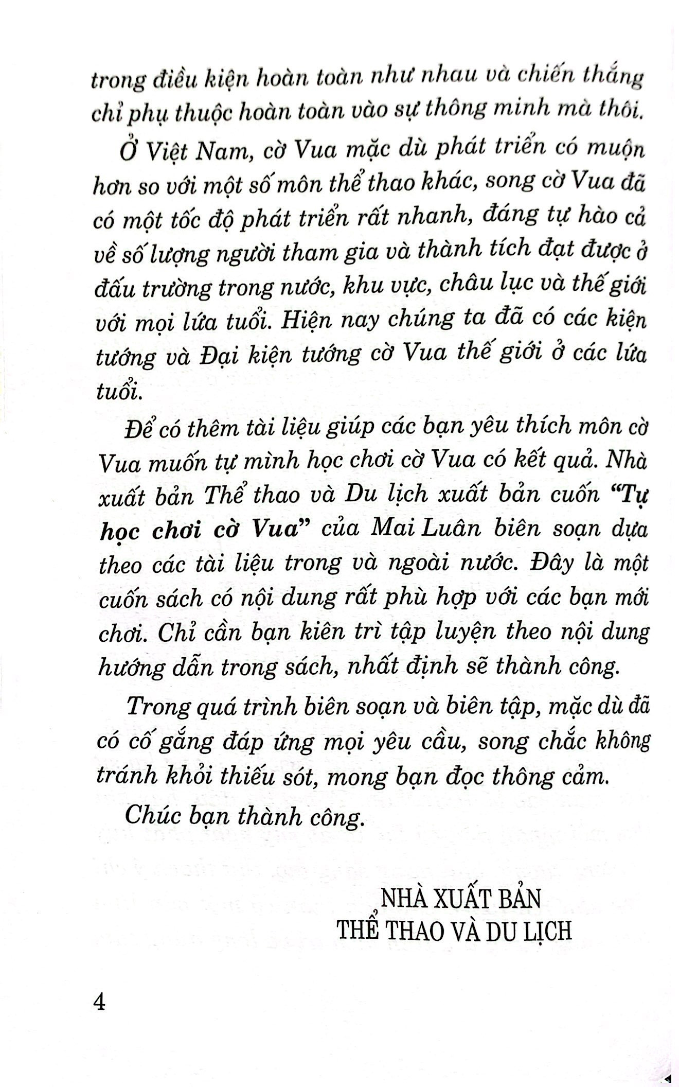 tự học chơi cờ vua - nước đi đầu tiên của nhà vô địch