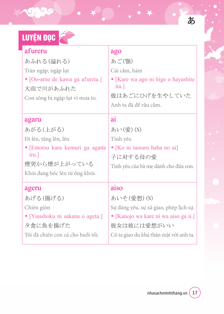 tự học chữ hiragana