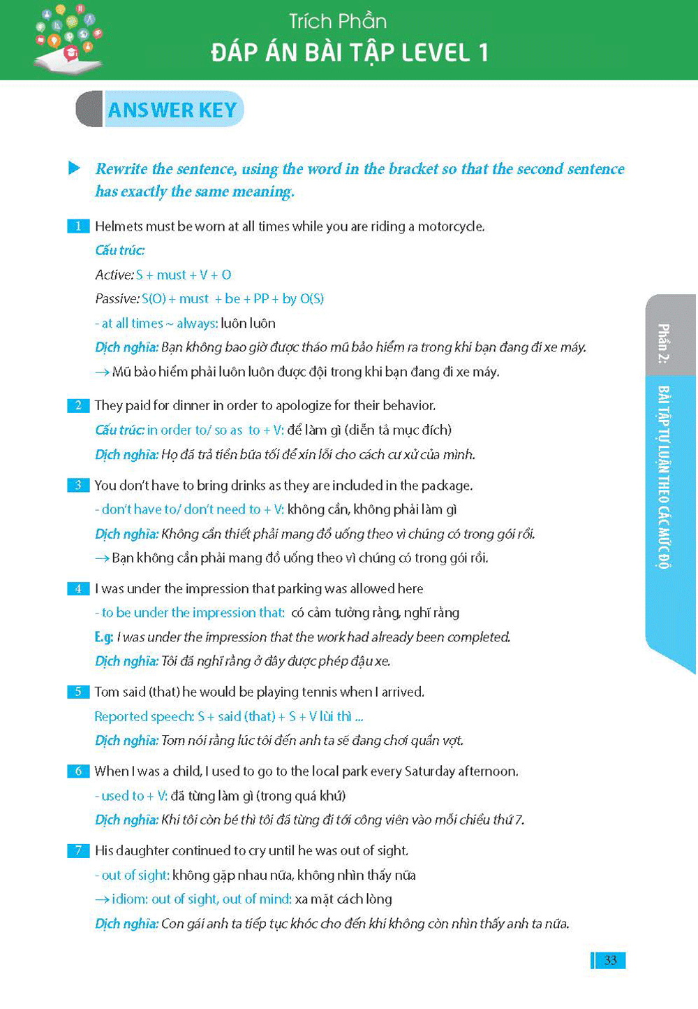 tự học đột phá - kĩ năng viết lại câu tiếng anh