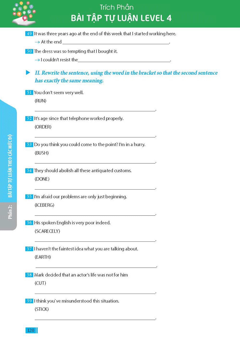 tự học đột phá - kĩ năng viết lại câu tiếng anh