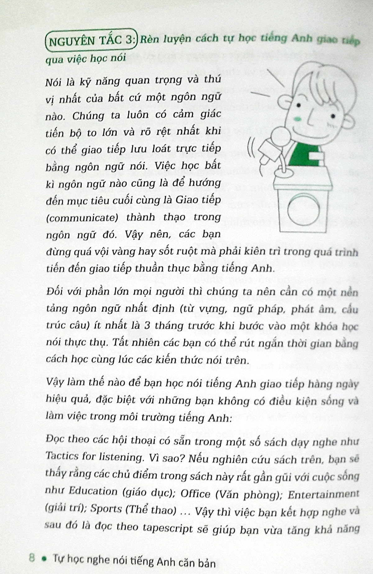 tự học nghe nói tiếng anh căn bản (dùng app)