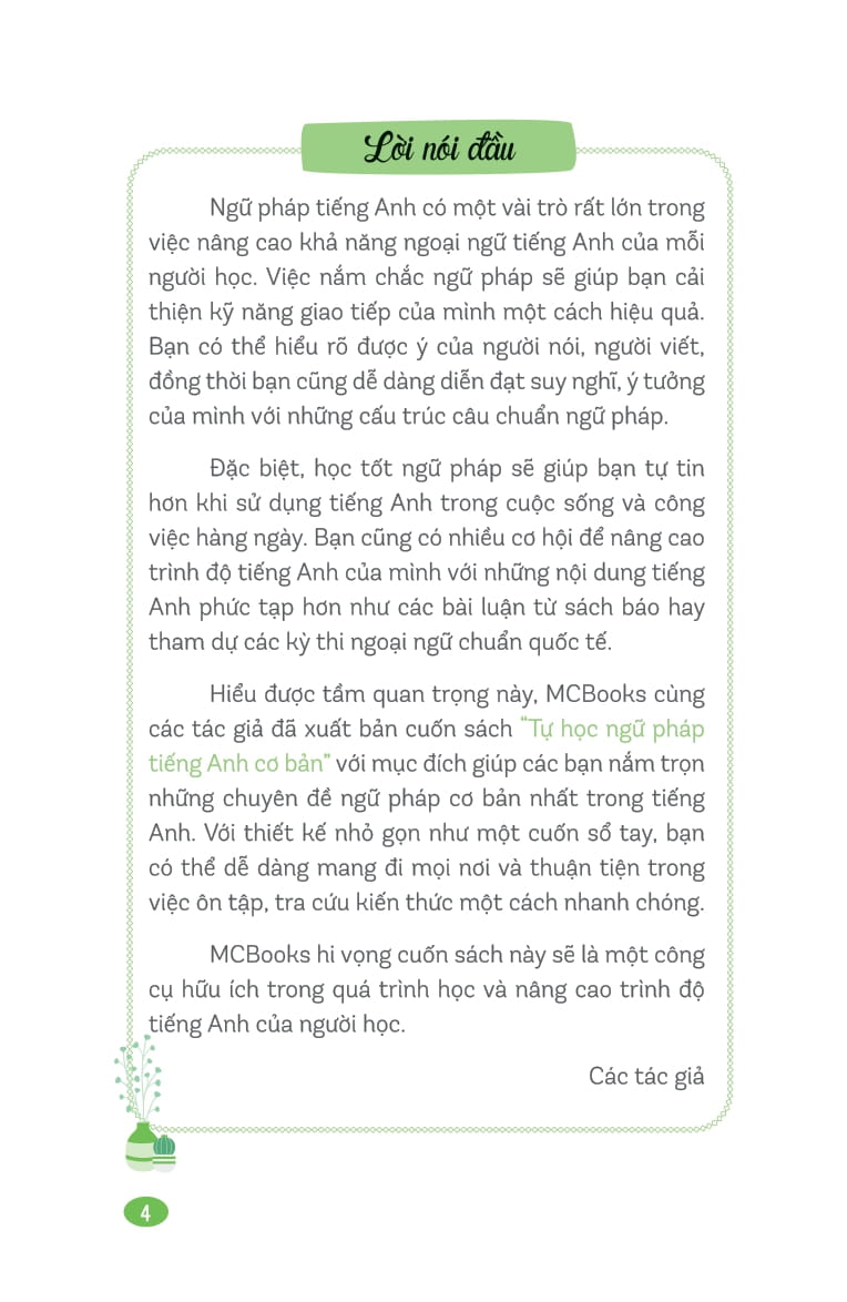 tự học ngữ pháp tiếng anh cơ bản