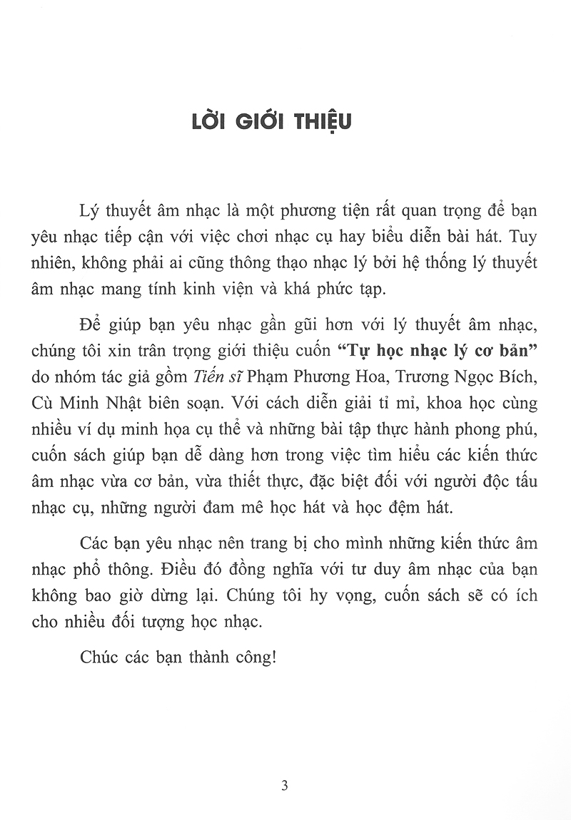 Tự Học Nhạc Lý Cơ Bản