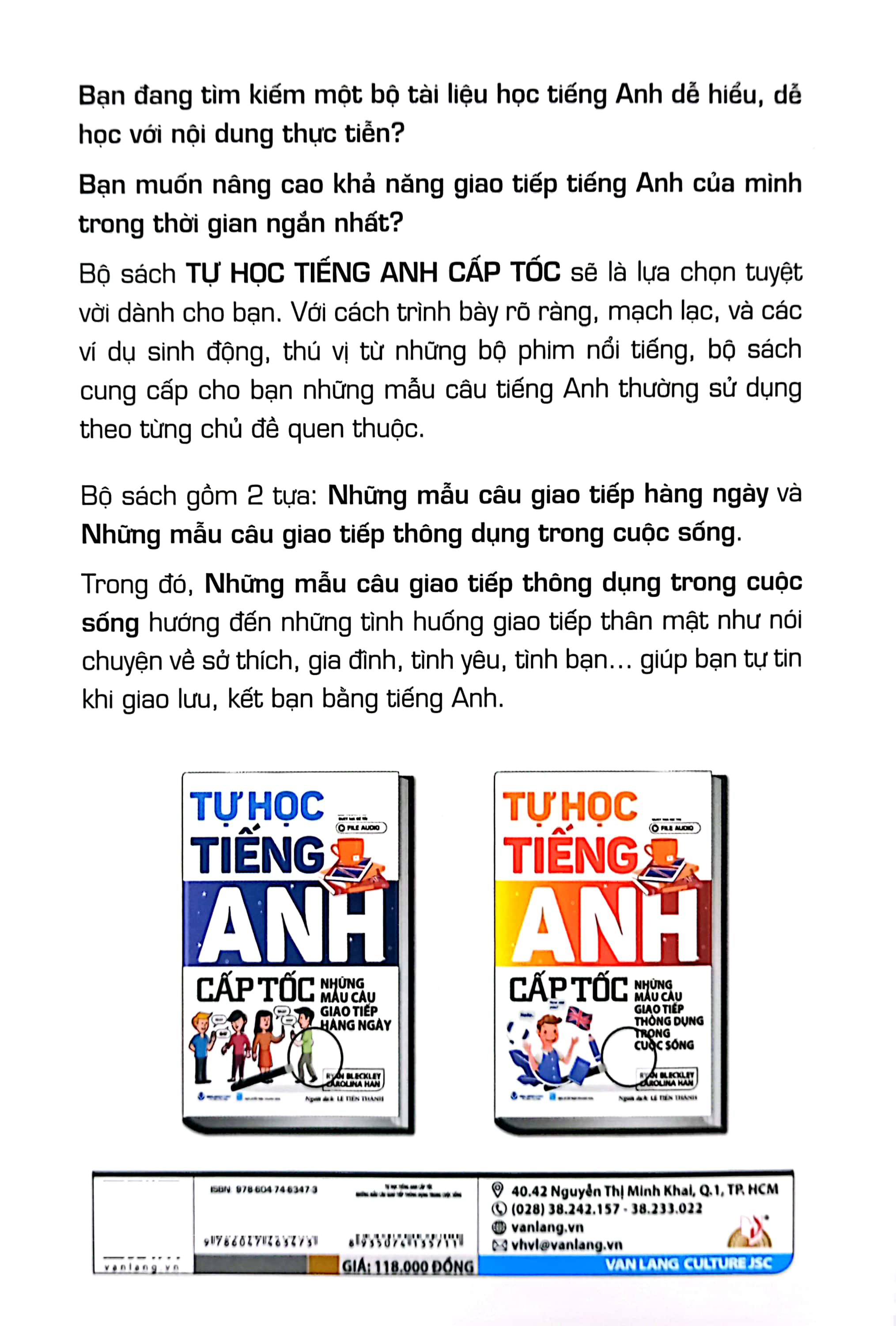 tự học tiếng anh cấp tốc - những mẫu câu giao tiếp thông dụng trong cuộc sống (tái bản 2024)