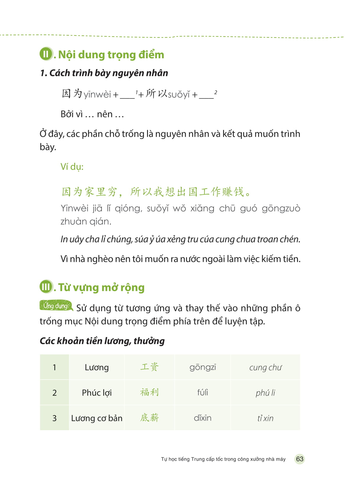 tự học tiếng trung cấp tốc trong công xưởng nhà máy