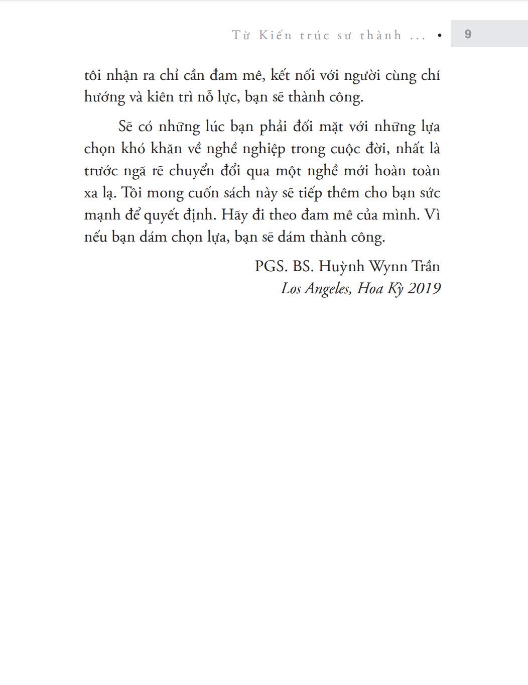 từ kiến trúc sư thành bác sĩ tại hoa kỳ - dám chọn lựa, dám thành công (tái bản 2023)