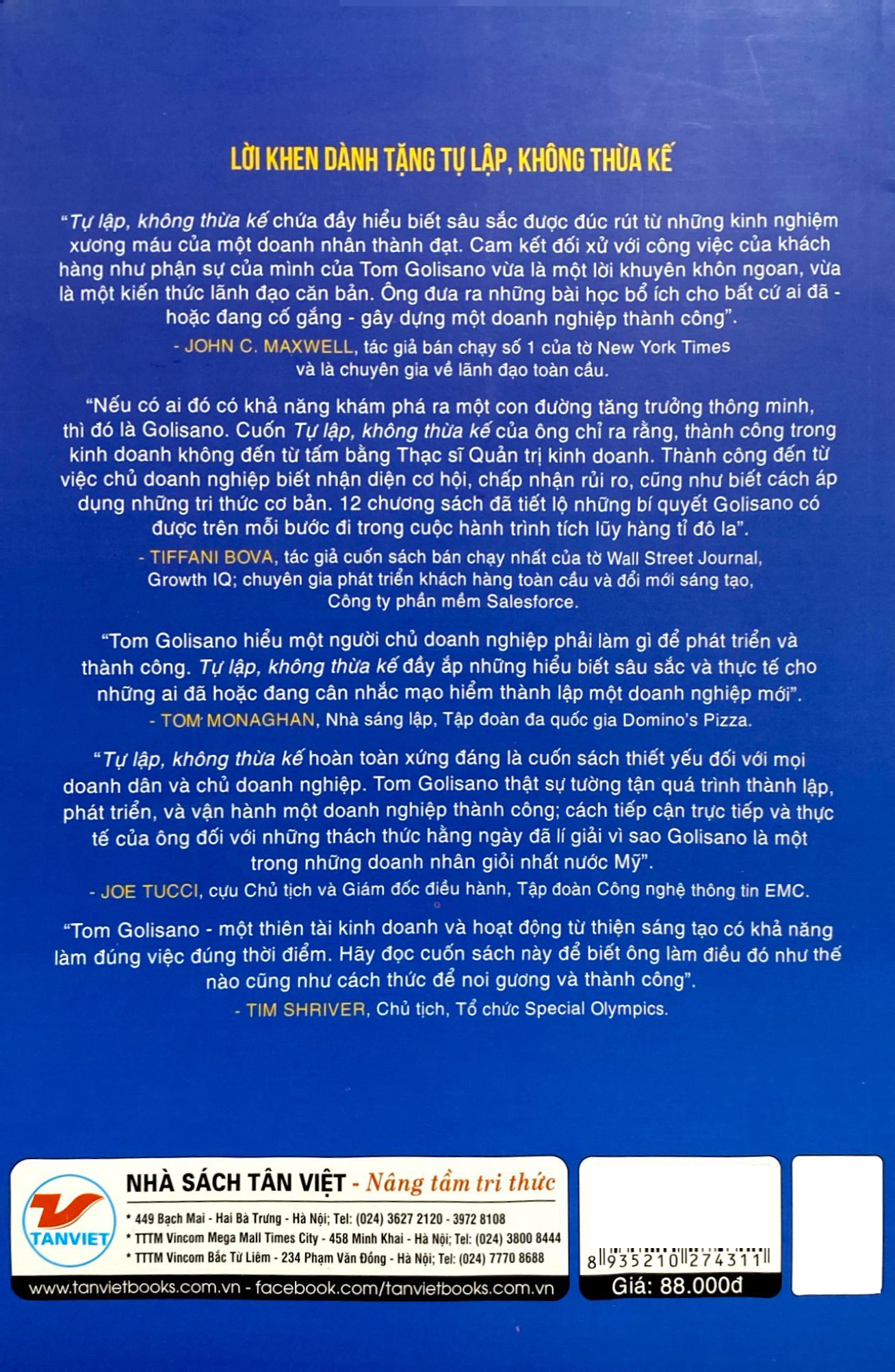 tự lập không thừa kế - cẩm nang kinh doanh tâm huyết của một tỷ phú tự thân
