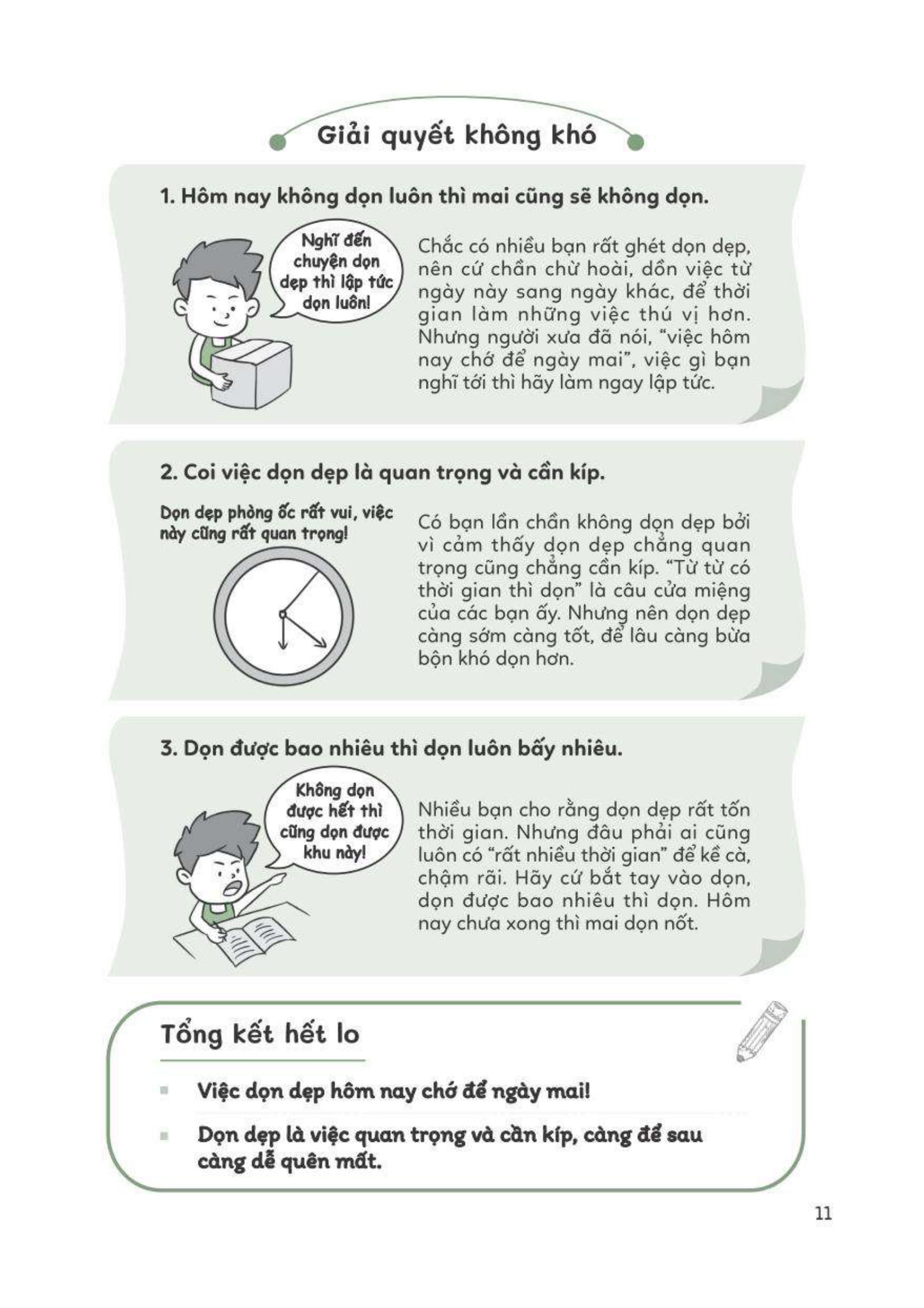 tự lập từ tiểu học - ngăn nắp gọn gàng