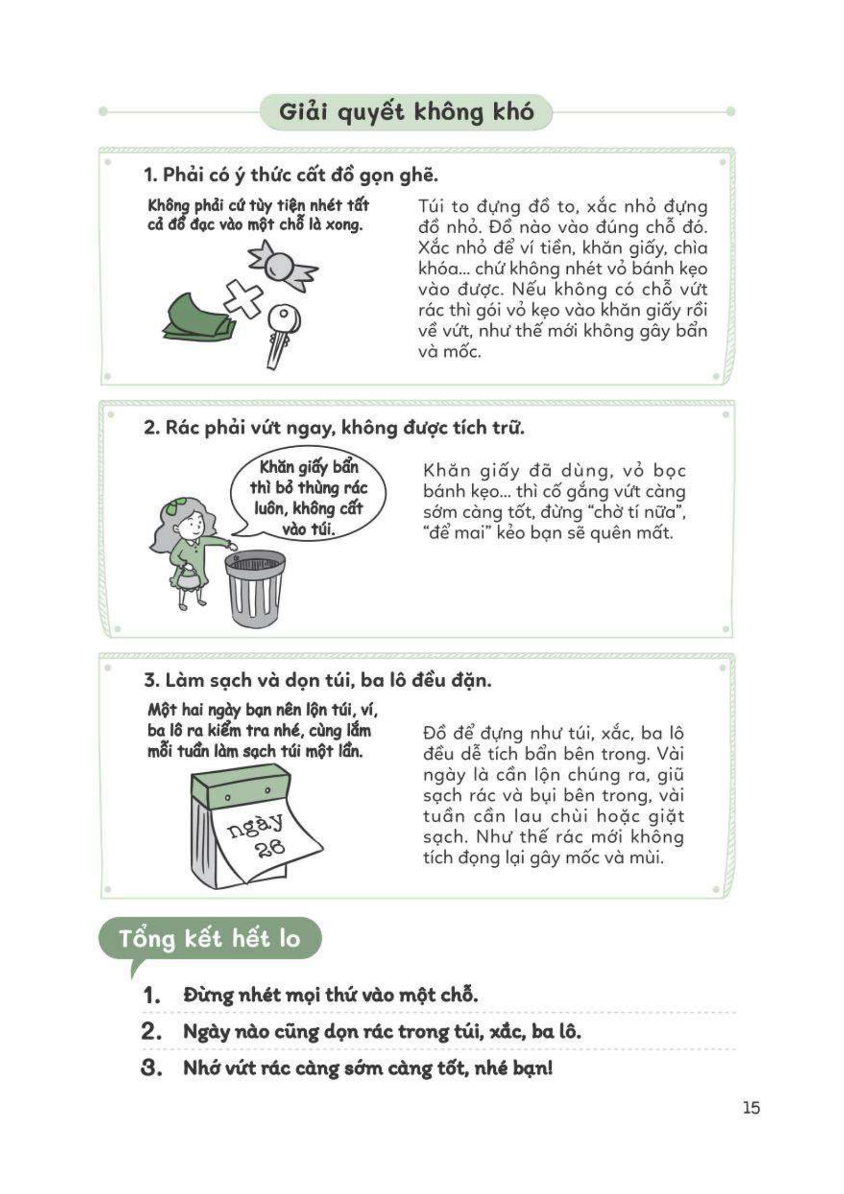 tự lập từ tiểu học - ngăn nắp gọn gàng