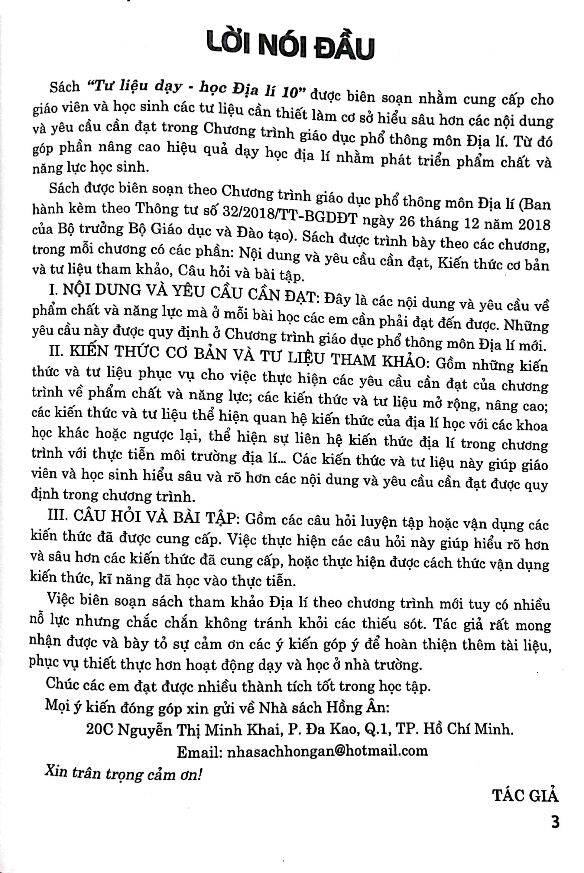 tư liệu dạy - học địa lí 10 (theo chương trinh gdpt mới) (sách dùng chung cho các bộ sgk)