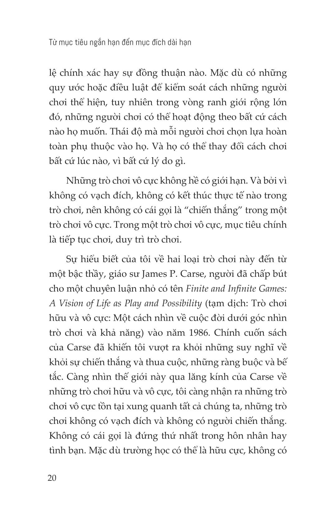 từ mục tiêu ngắn hạn đến mục đích dài hạn