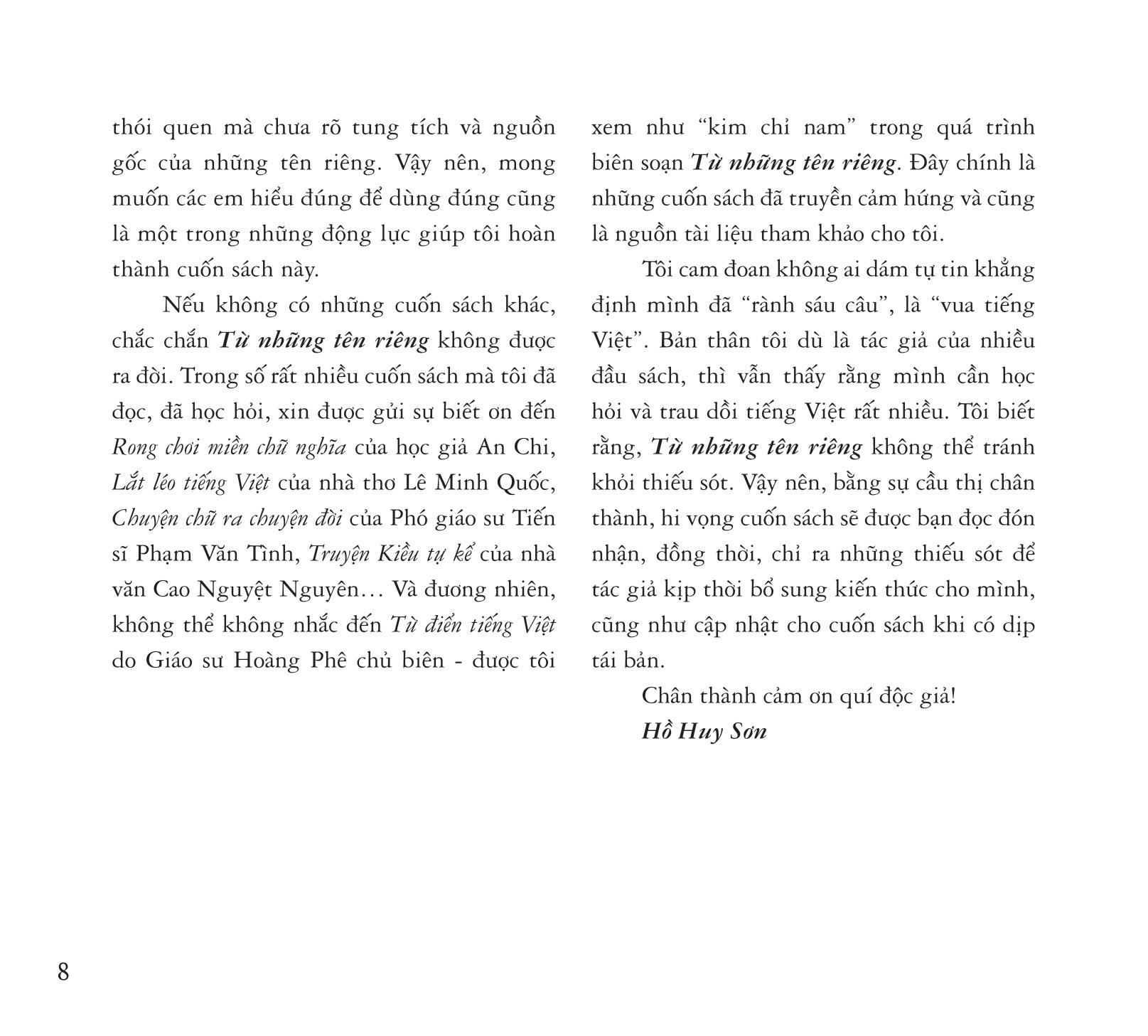 từ những tên riêng