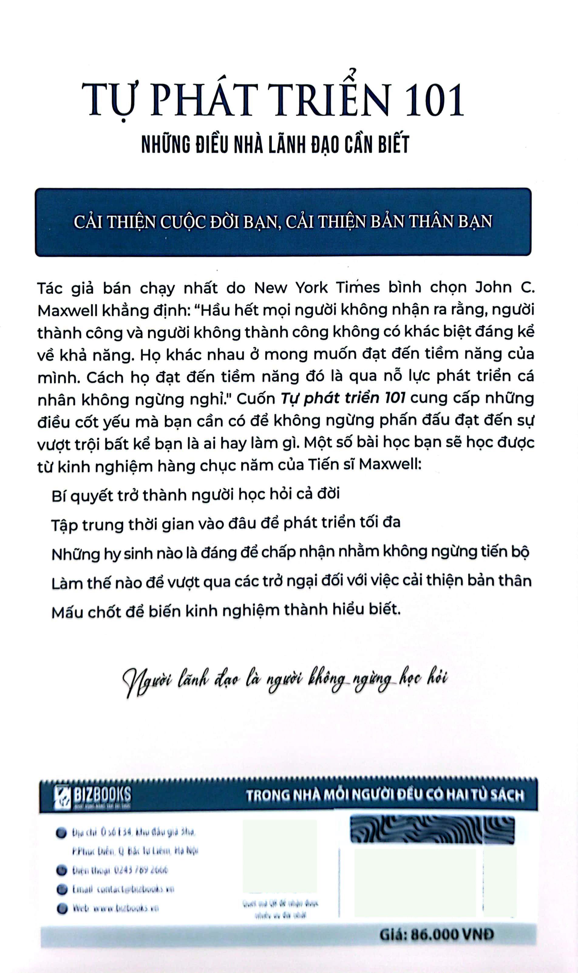 tự phát triển 101 - những điều lãnh đạo cần biết (tái bản)