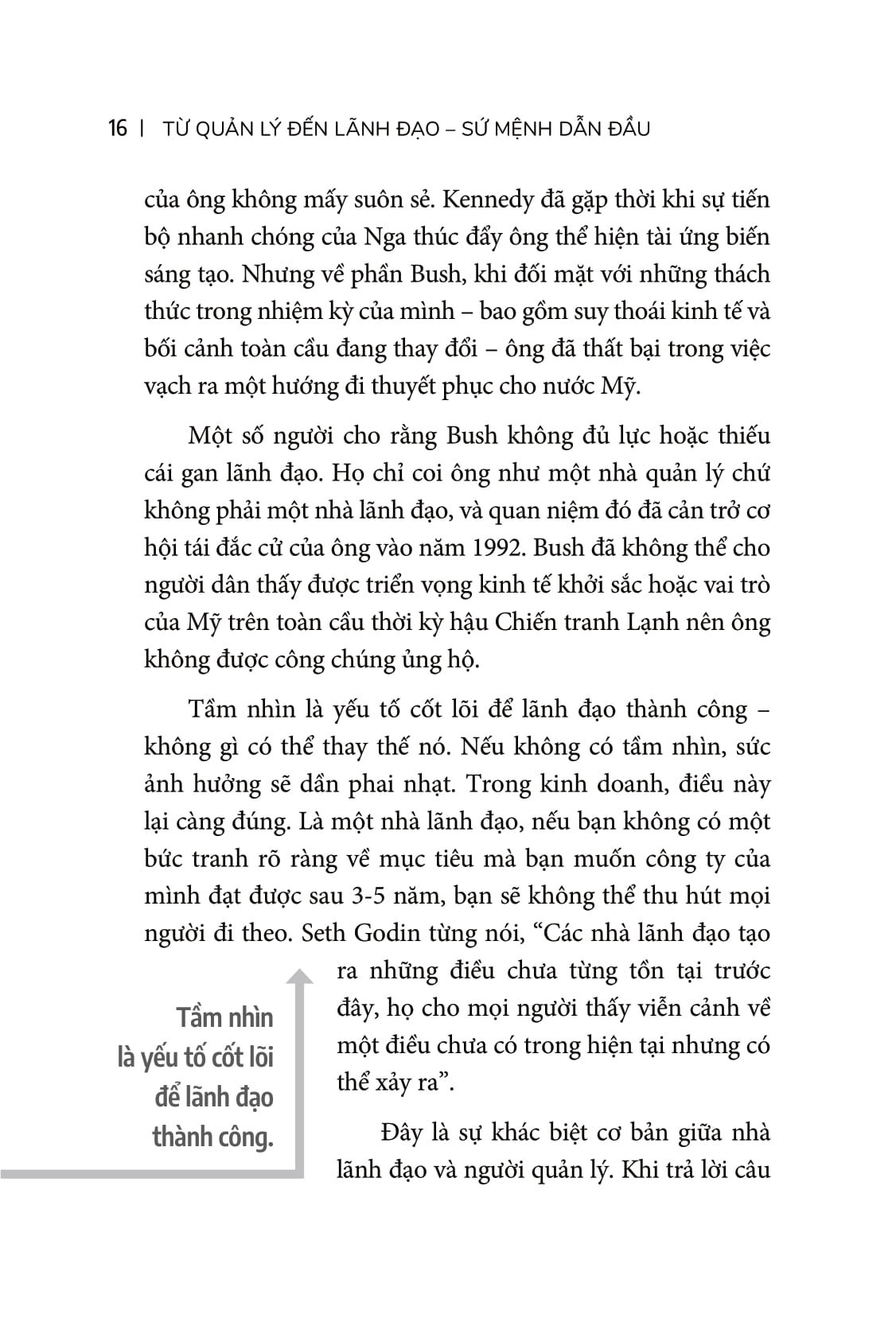 từ quản lý đến lãnh đạo - sứ mệnh dẫn đầu