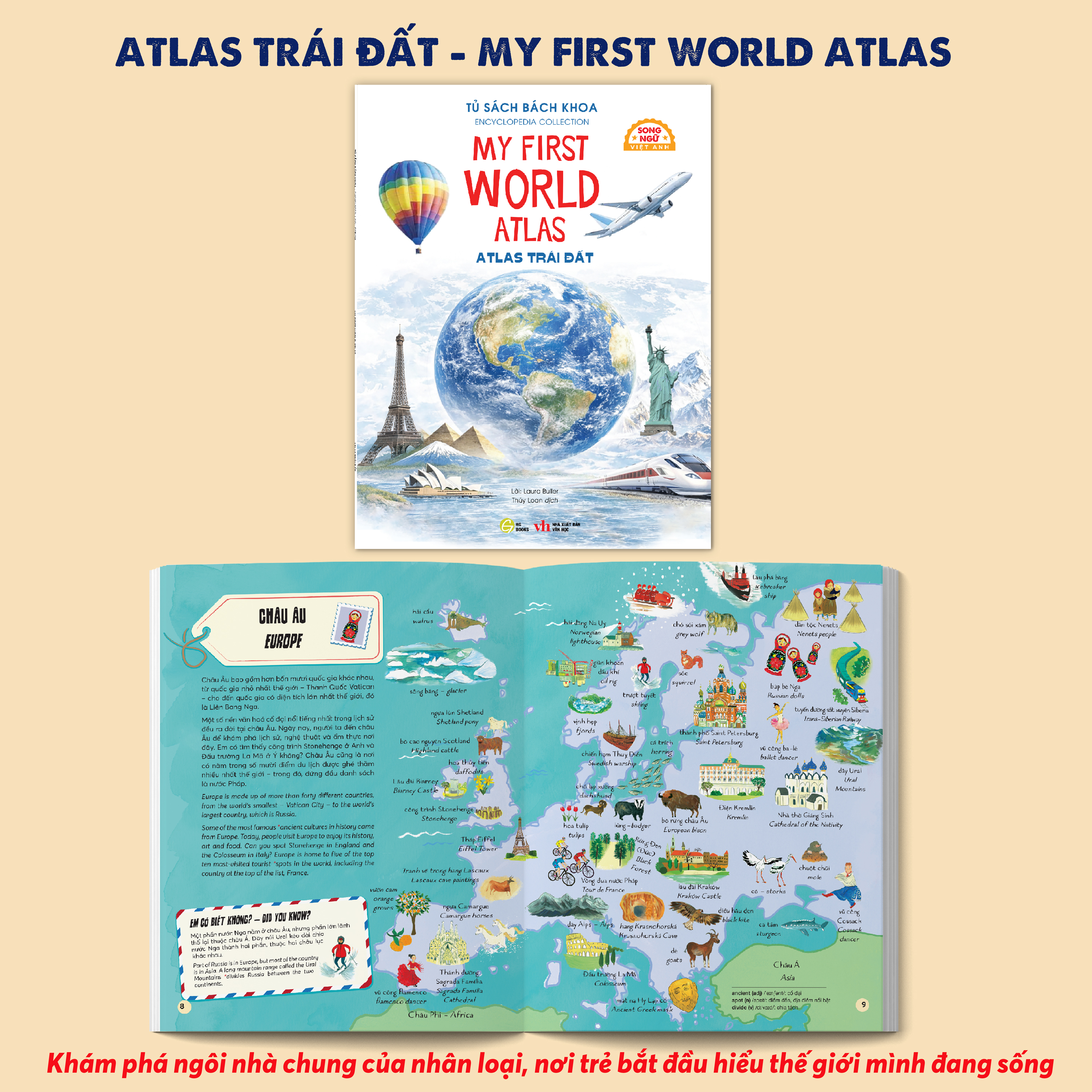 Tủ Sách Bách Khoa - Encyclopedia Collection - Atlas Trái Đất - My First World Atlas - Song Ngữ Việt-Anh