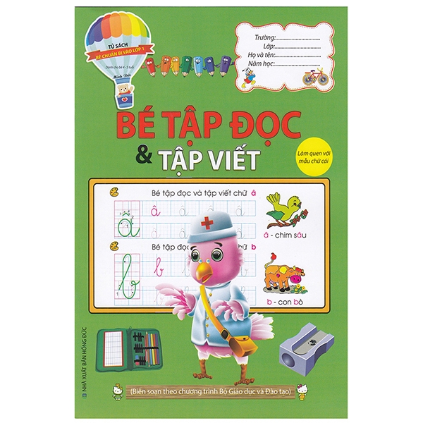 tủ sách bé chuẩn bị vào lớp 1 - bé tập đọc và tập viết