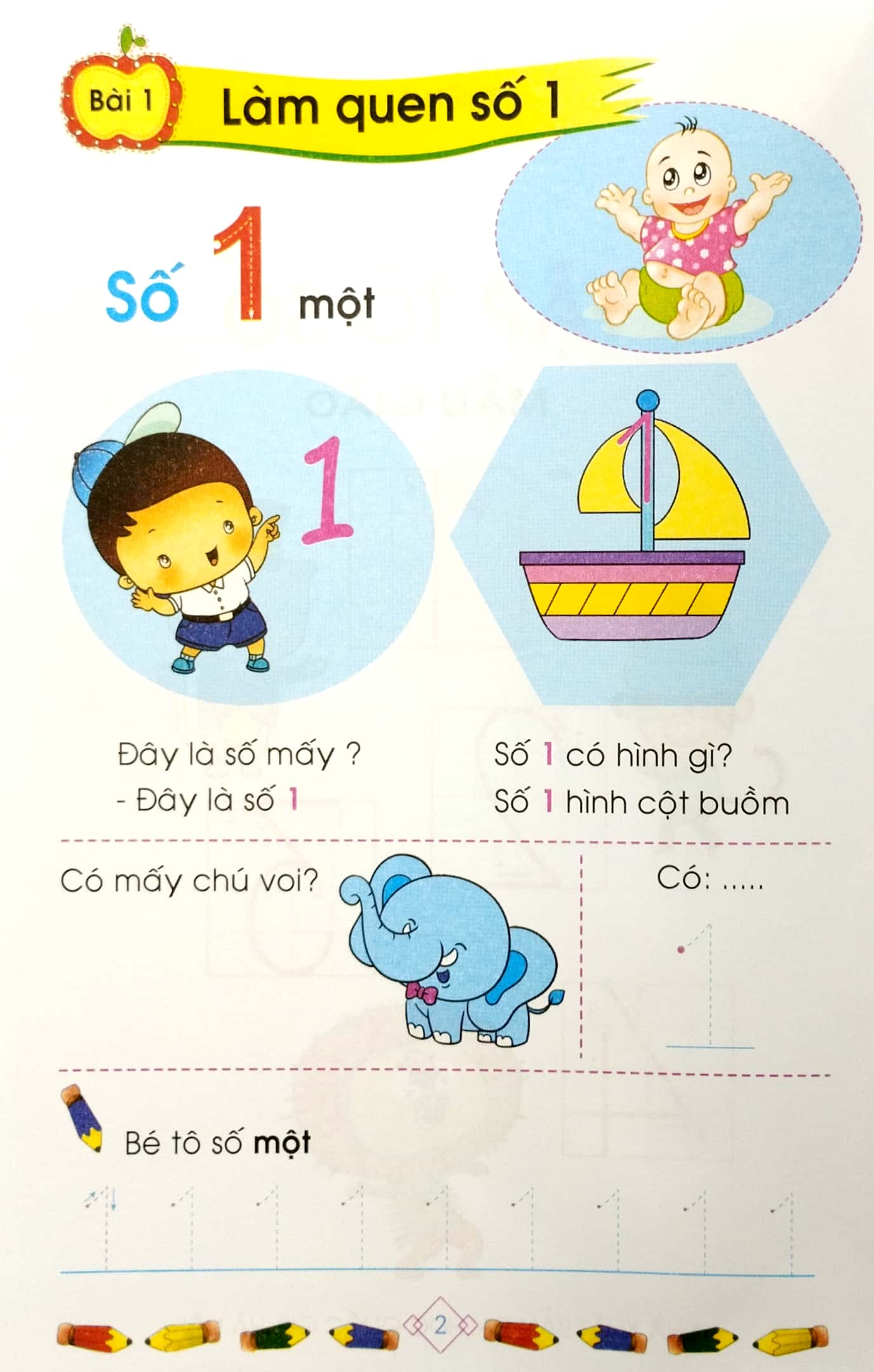 tủ sách bé chuẩn bị vào lớp một - tập tô số mẫu giáo