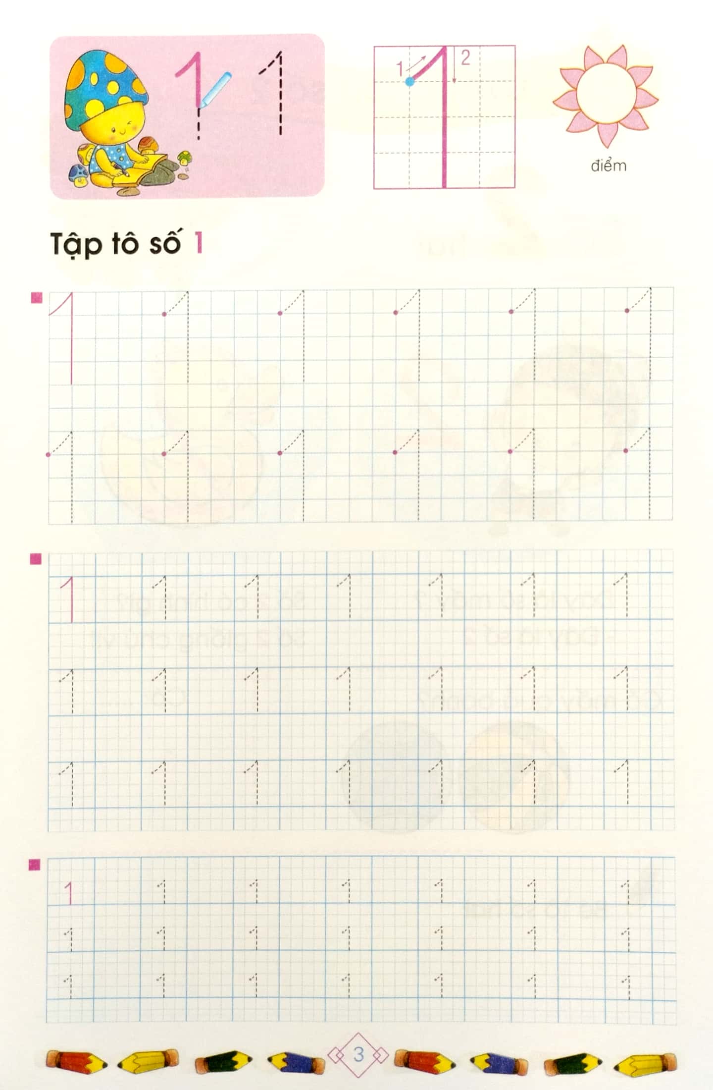 tủ sách bé chuẩn bị vào lớp một - tập tô số mẫu giáo