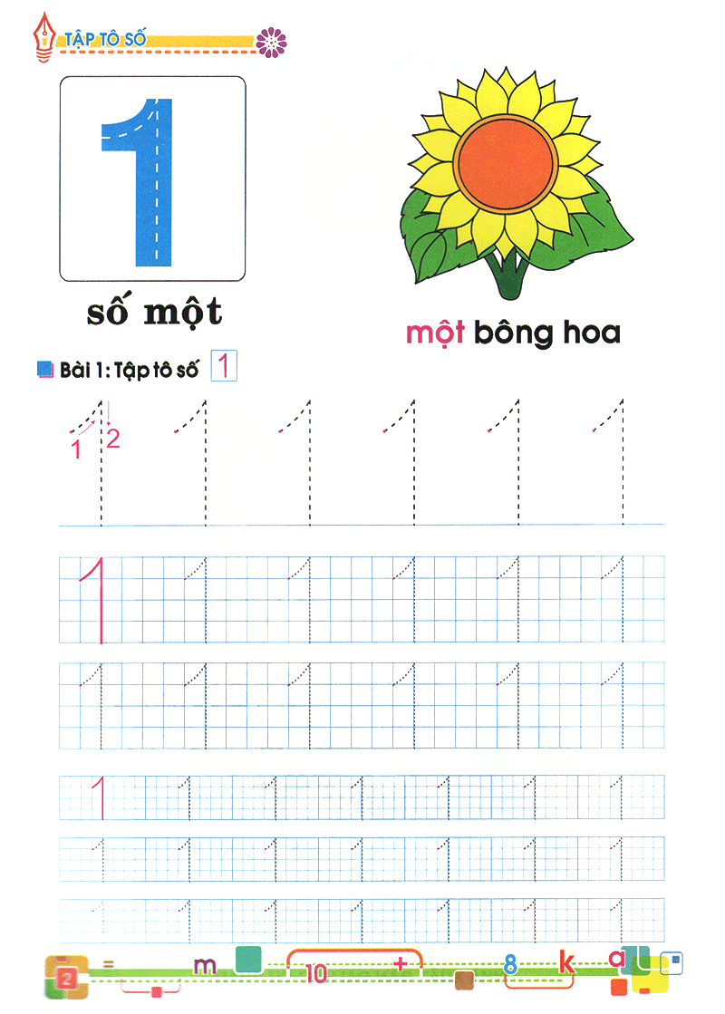 tủ sách bé vào lớp 1 - tập tô số