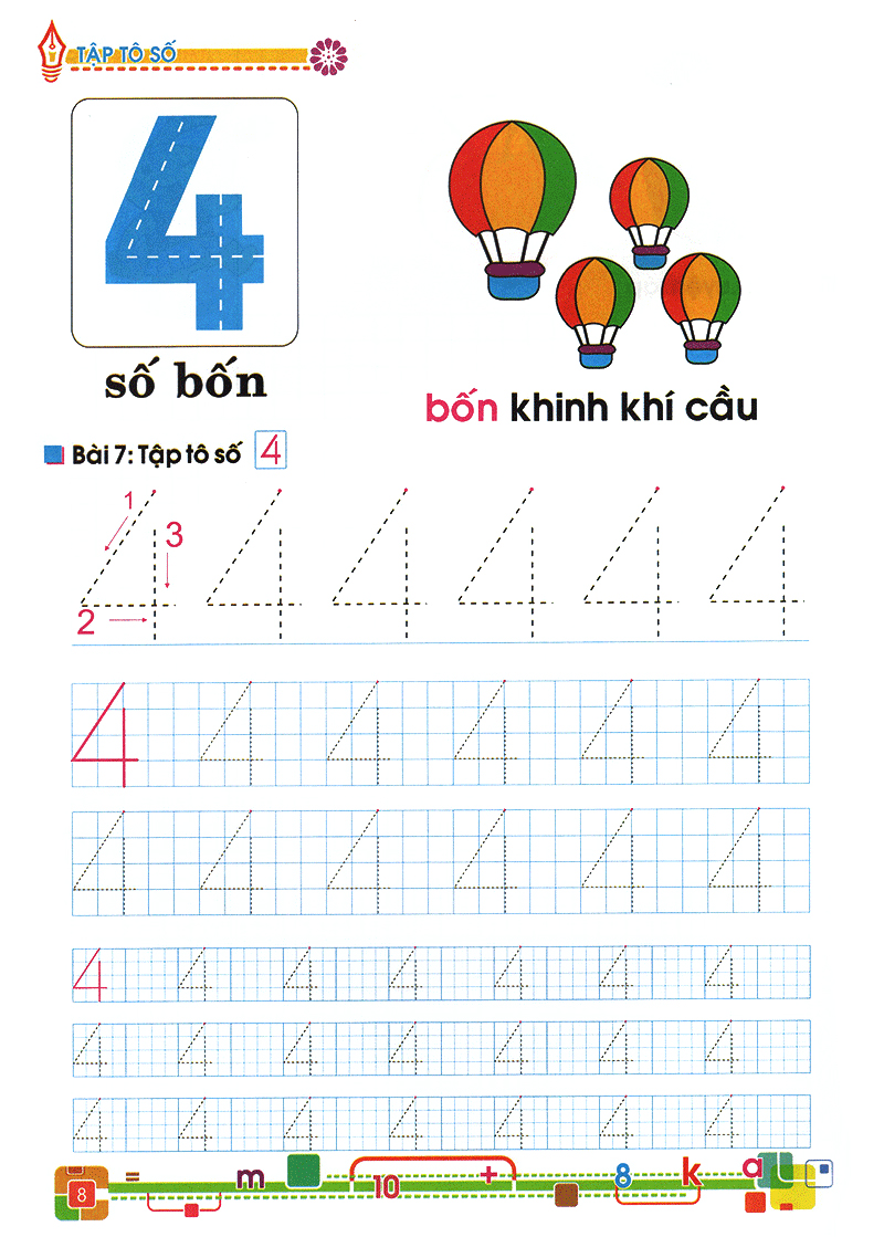 tủ sách bé vào lớp 1 - tập tô số