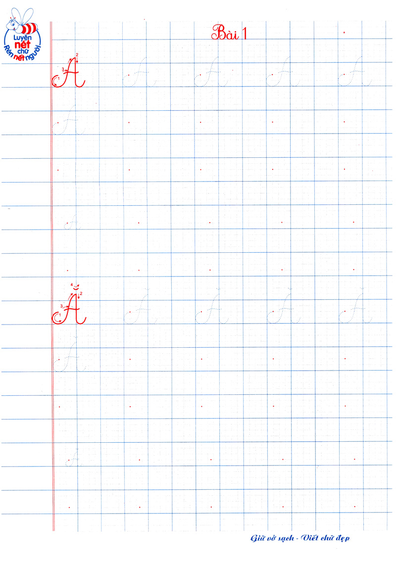 tủ sách bé vào lớp 1 - vở tập viết chữ hoa