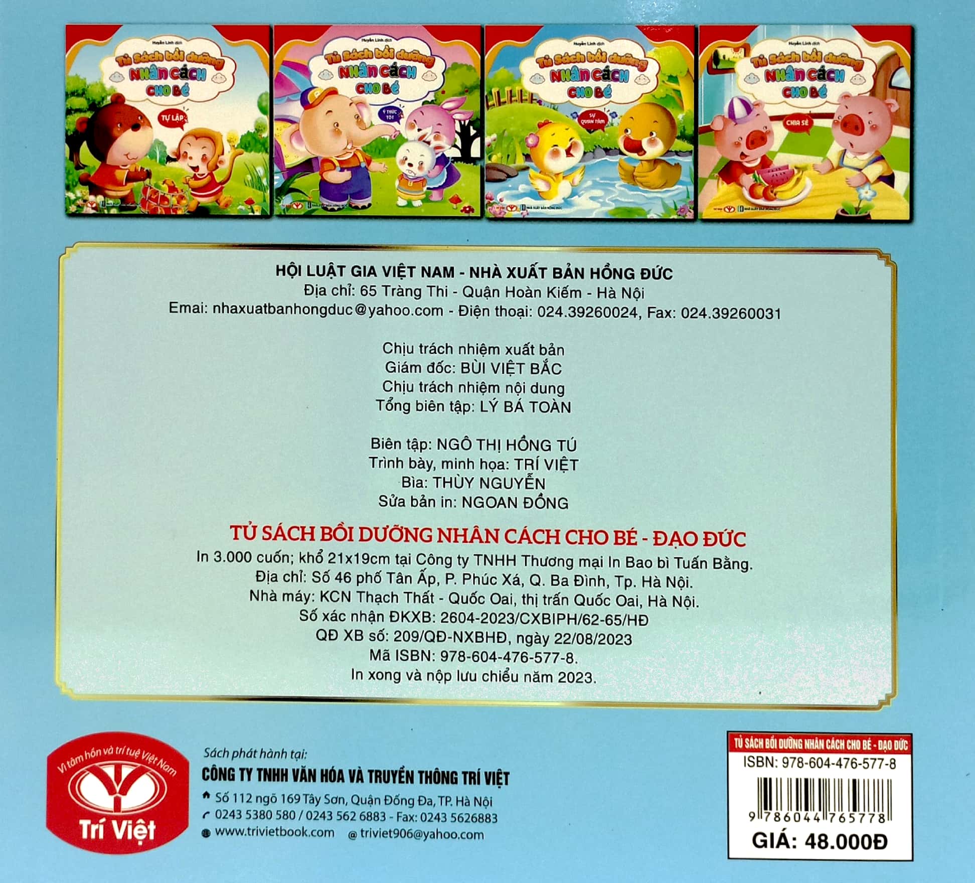 tủ sách bồi dưỡng nhân cách cho bé - đạo đức