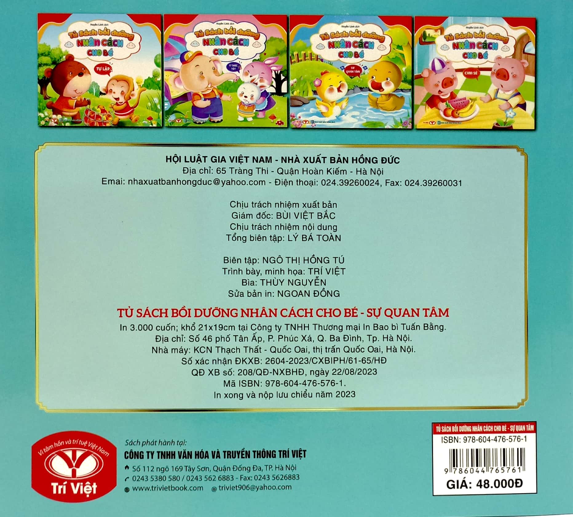 tủ sách bồi dưỡng nhân cách cho bé - sự quan tâm