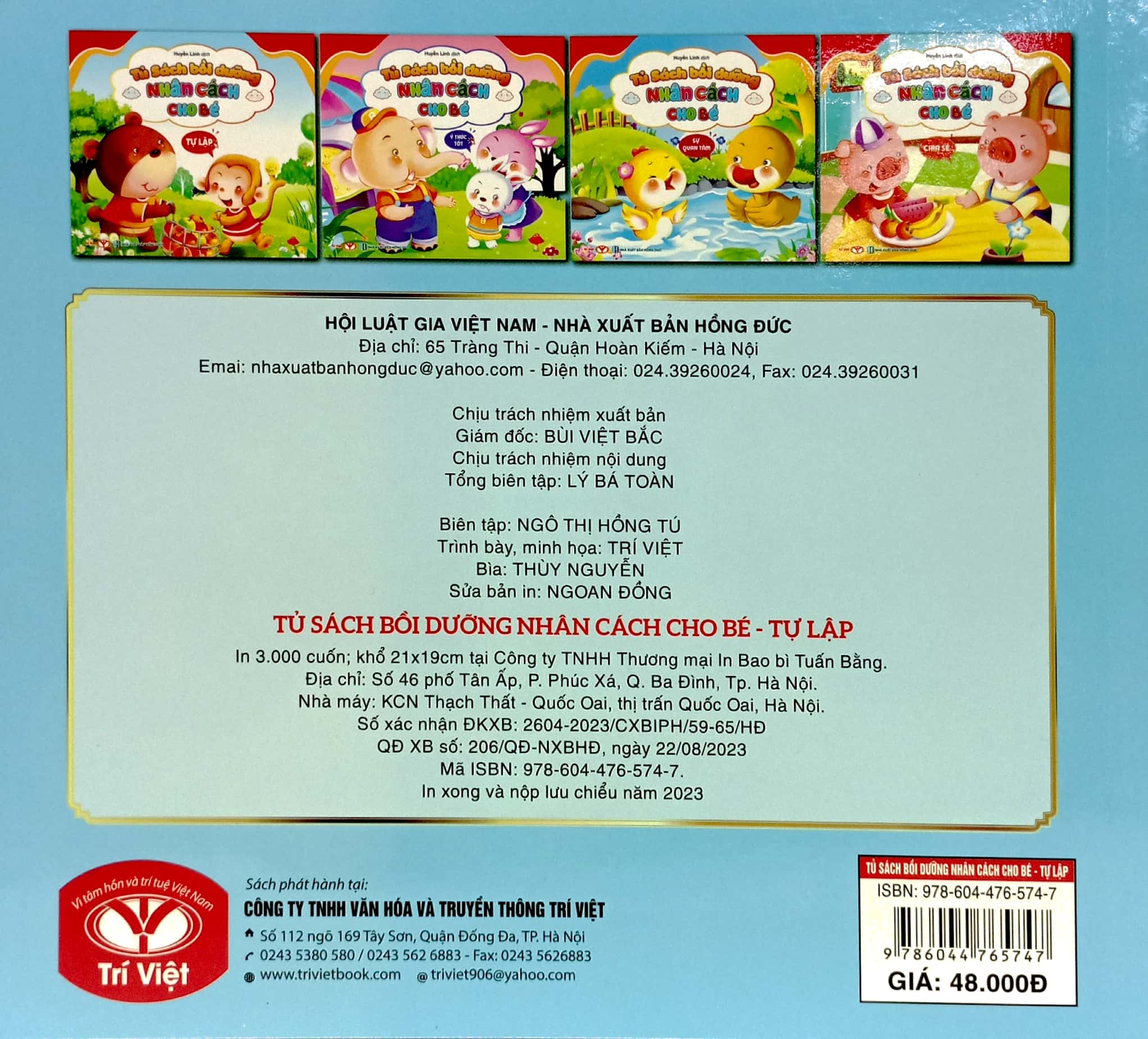 tủ sách bồi dưỡng nhân cách cho bé - tự lập