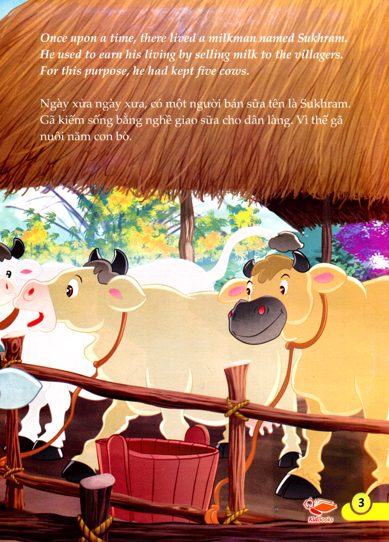 tủ sách câu chuyện đạo đức - quyết định của bò (song ngữ)