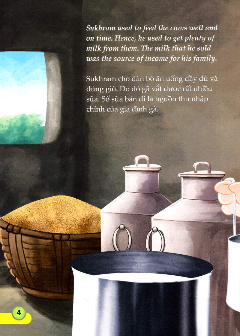 tủ sách câu chuyện đạo đức - quyết định của bò (song ngữ)