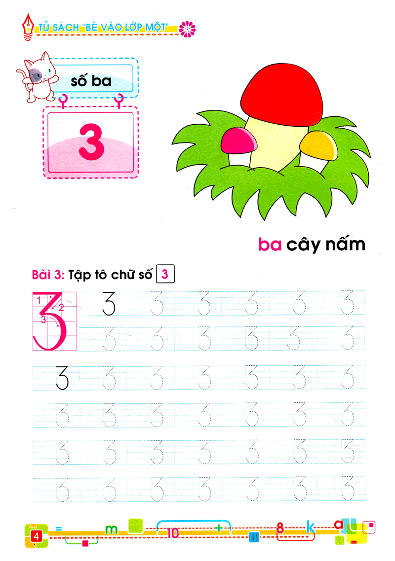 tủ sách cho bé vào lớp 1 - bé tập đếm và tập tô