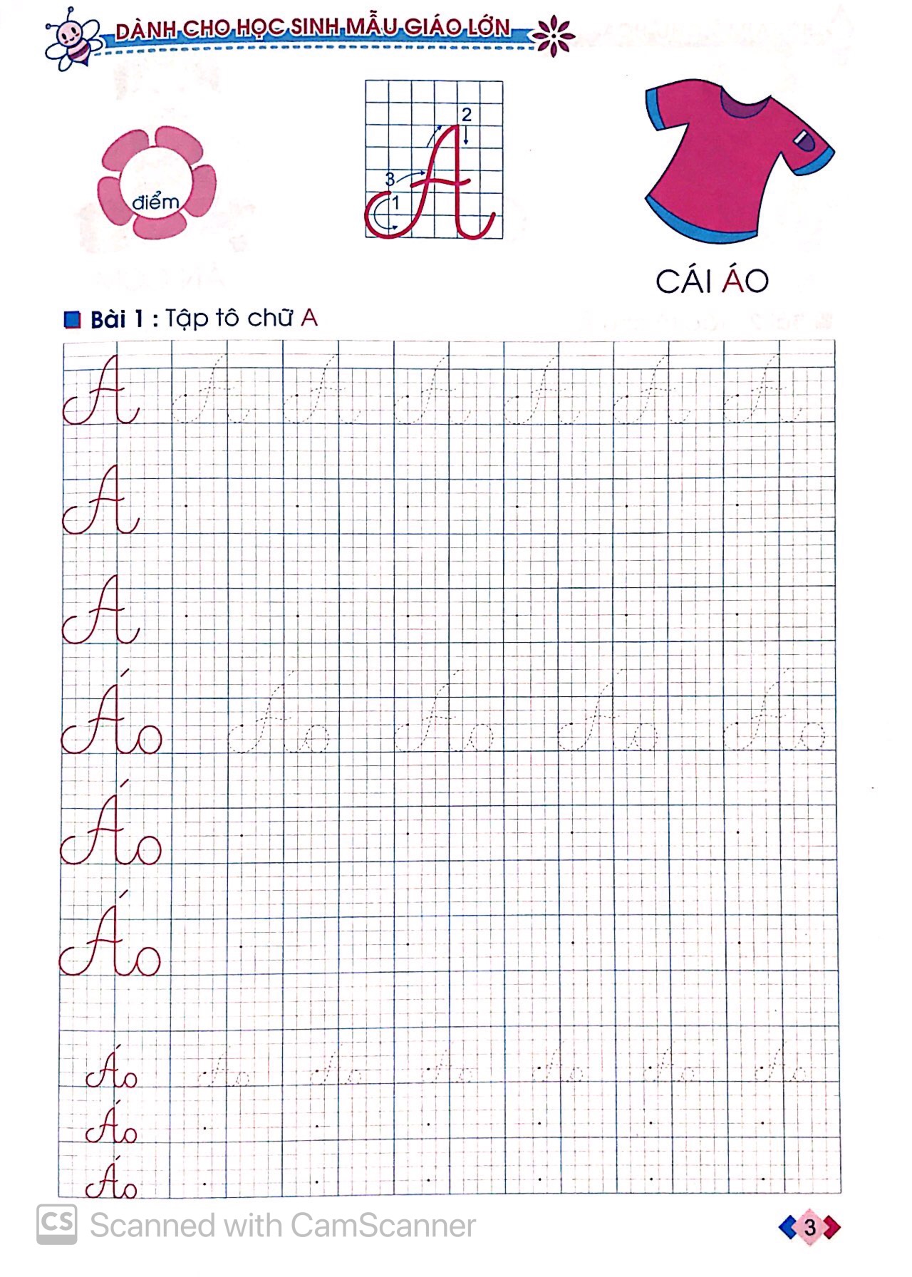 tủ sách cho bé vào lớp 1 - bé tập tô chữ hoa dành cho học sinh mẫu giáo lớn
