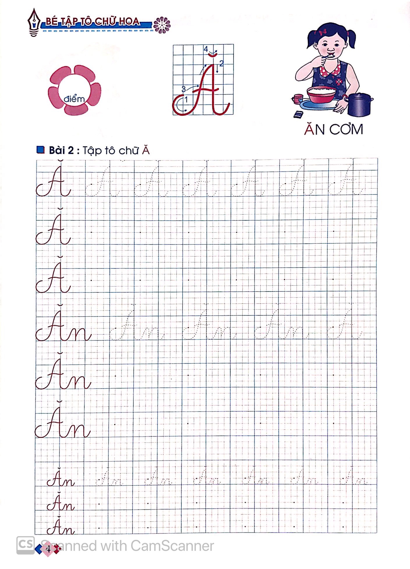 tủ sách cho bé vào lớp 1 - bé tập tô chữ hoa dành cho học sinh mẫu giáo lớn