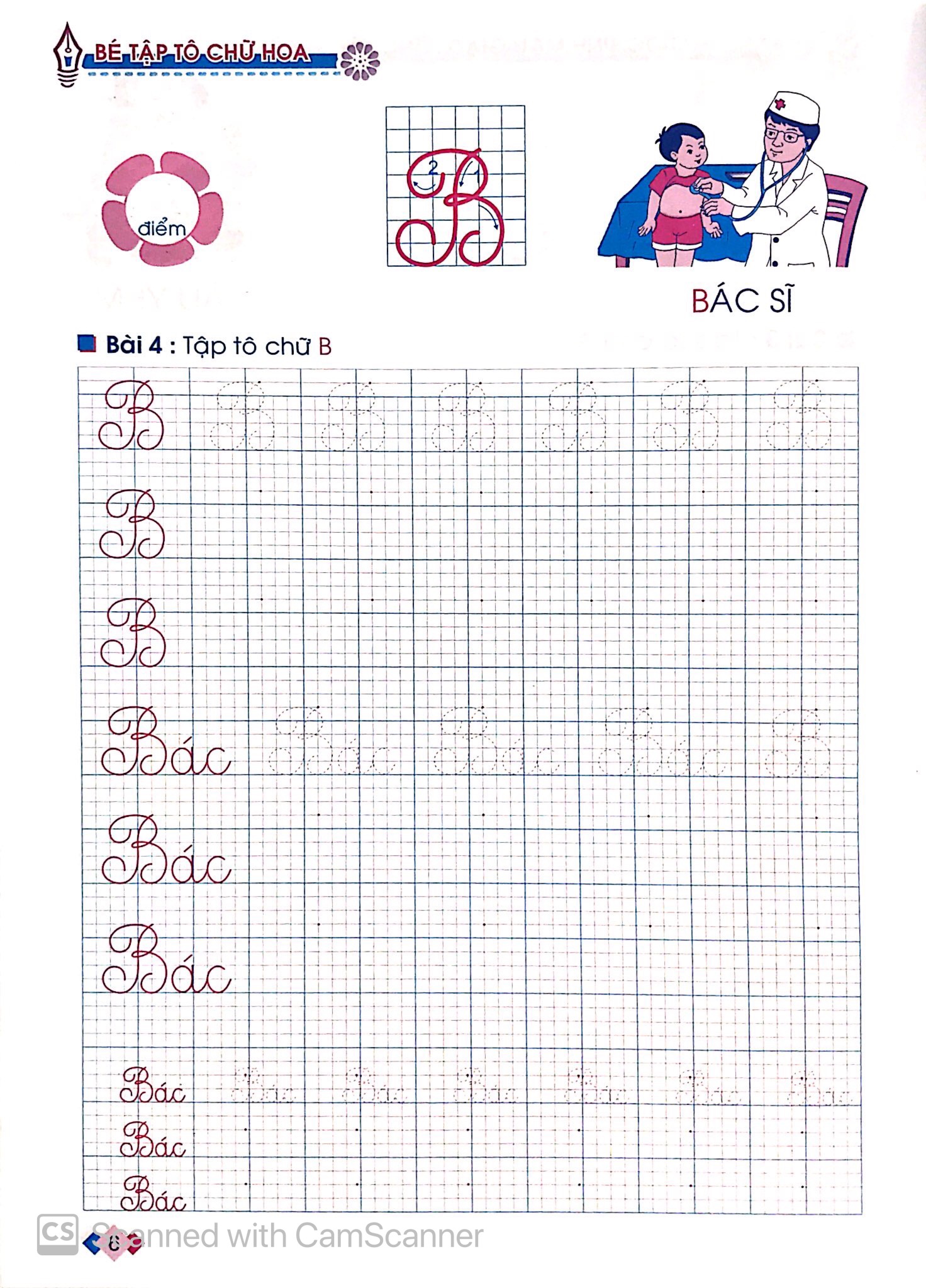 tủ sách cho bé vào lớp 1 - bé tập tô chữ hoa dành cho học sinh mẫu giáo lớn